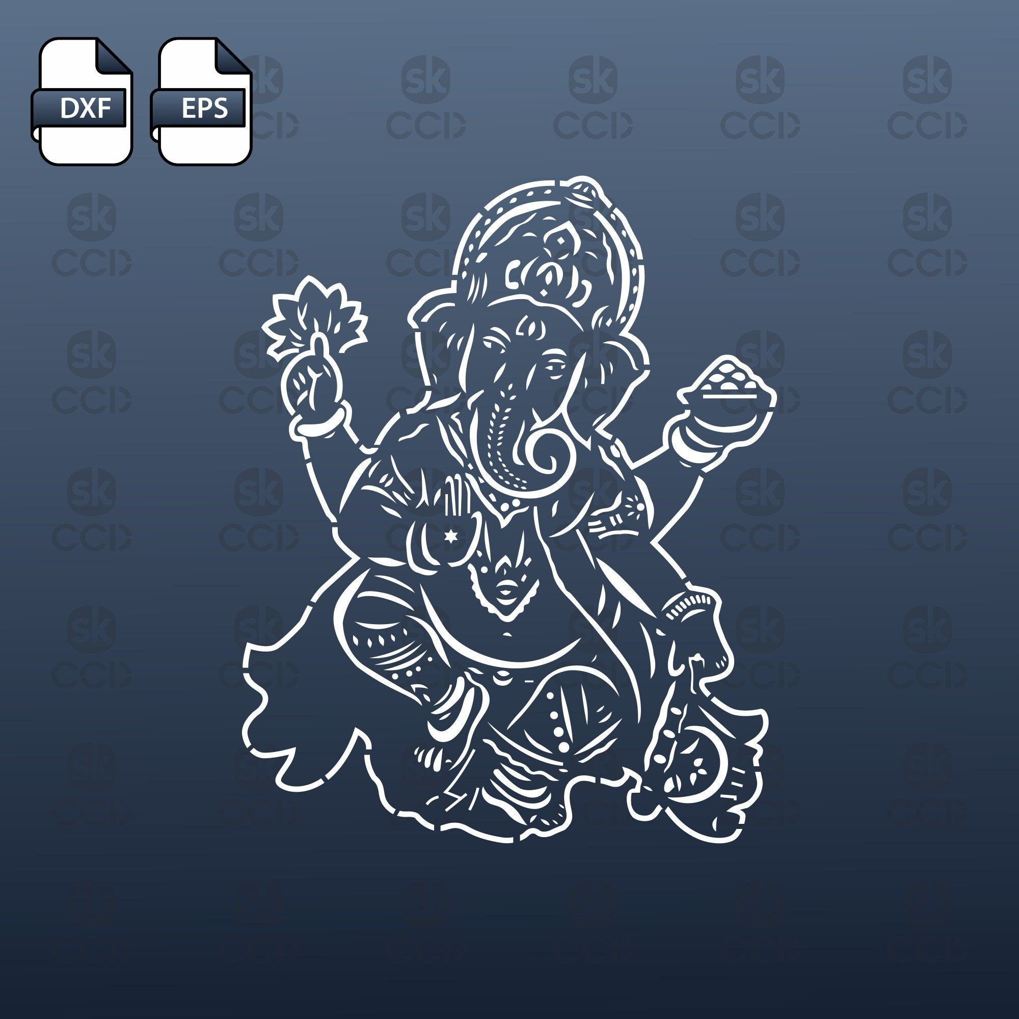 Silhouette of Lord Ganesha, Religious Svg files for cricut, Laser Cut Design, Laser cut wood, Cnc Router Files
