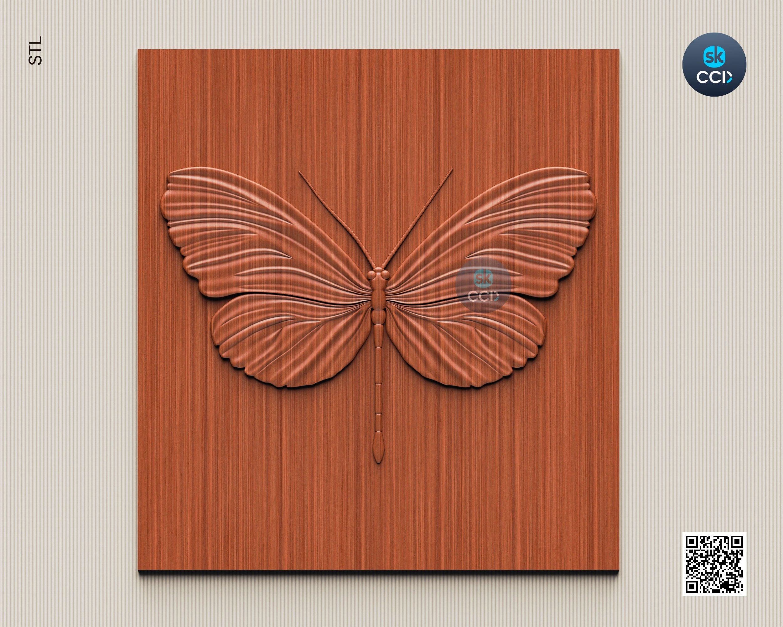 Butterfly | Wood Carving Art | Digital Files | Carving |  Instant Download for CNC | 3D Model | 3D Printed Wall Art
