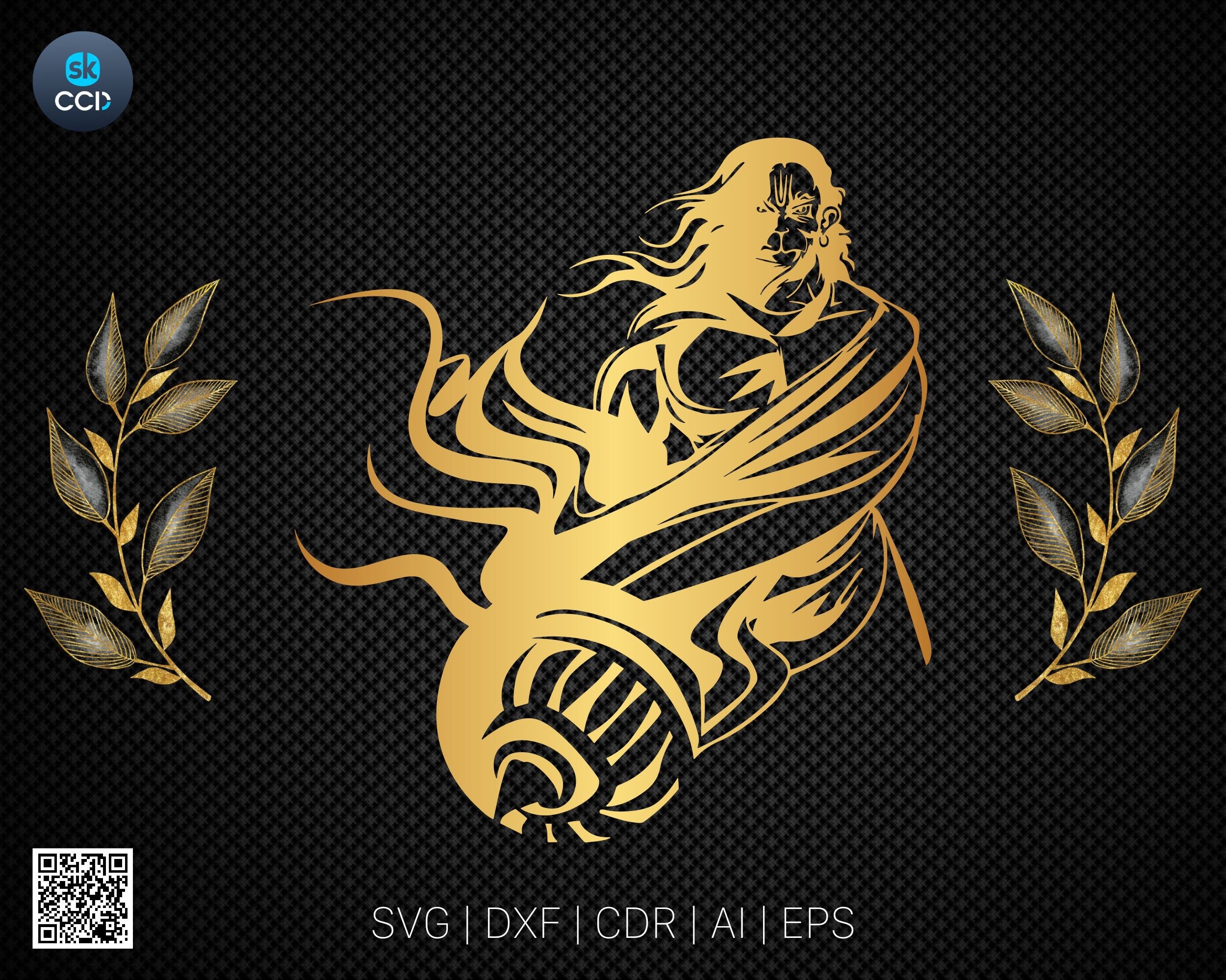 Indian God | Lord Hanuman | Hanuman | Laser Cutting Design | DXF Vector | Cnc Instant Download File | Cnc Digital Design