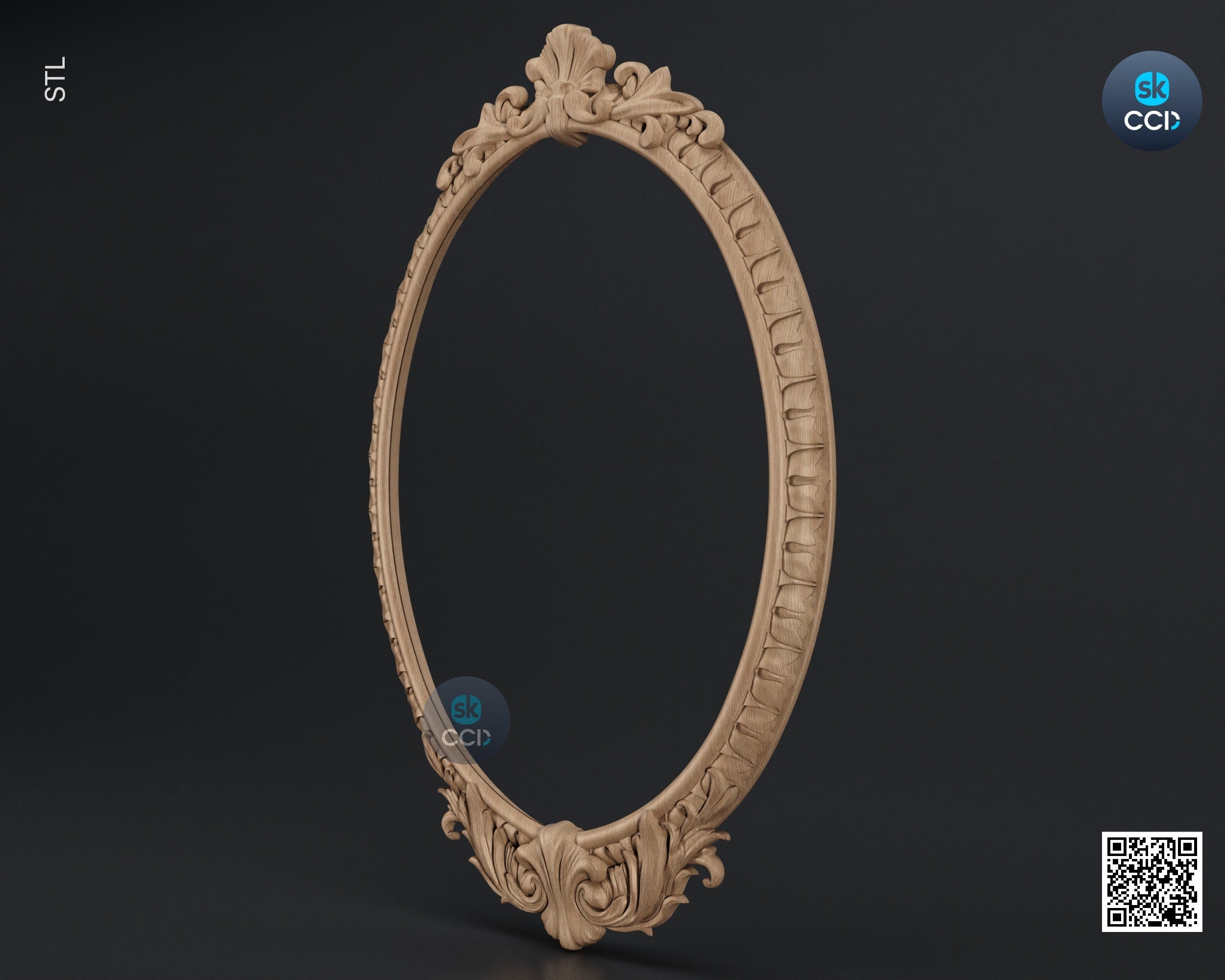 Carved Frame STL 3D Model, Carvign Frame, CNC Router Carving ArtCAM File, CNC files, Wood, Art, Wall Decor SKWF1068