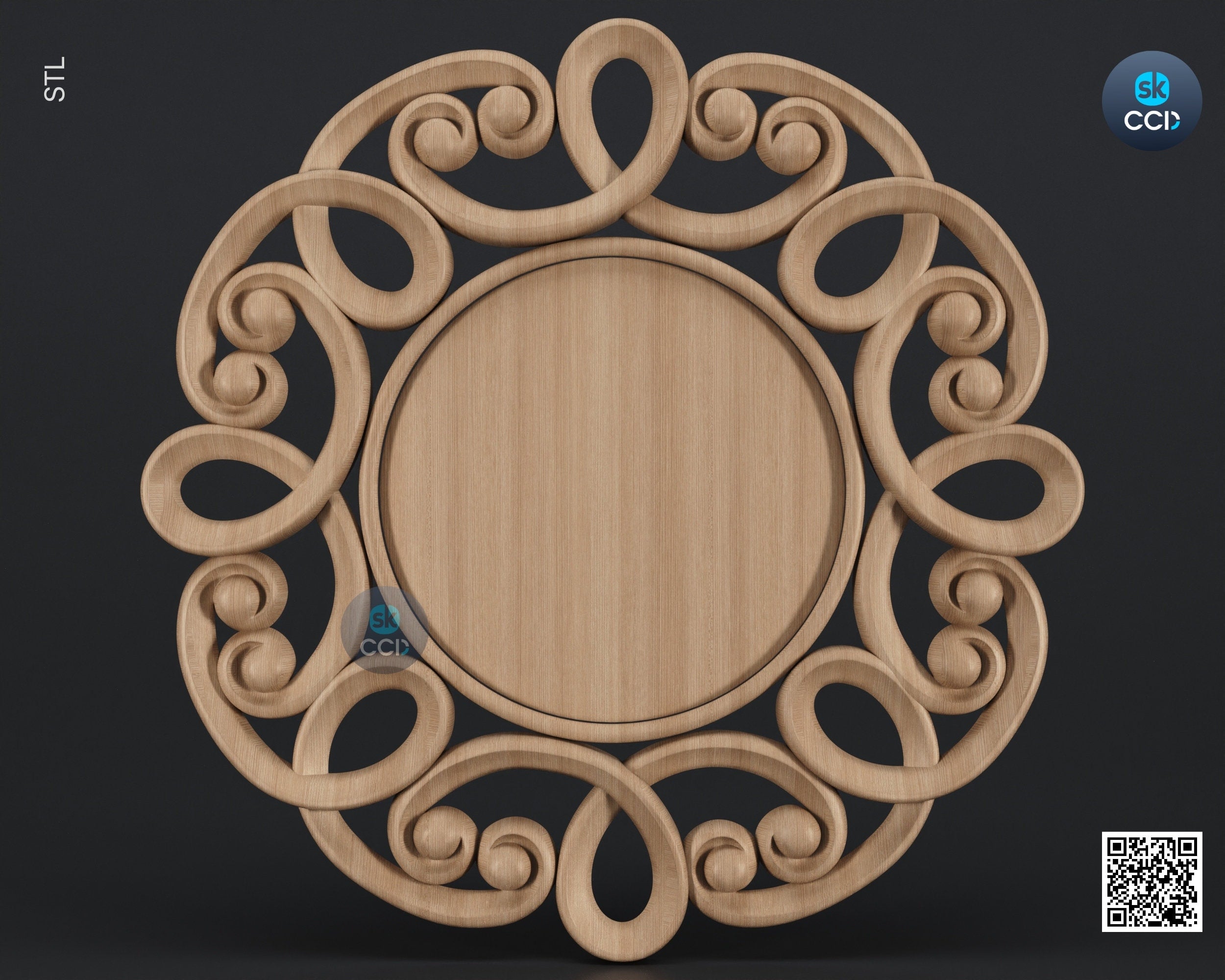 Carved Frame STL 3D Model, Carvign Frame, CNC Router Carving ArtCAM File, CNC files, Wood, Art, Wall Decor SKWF10168