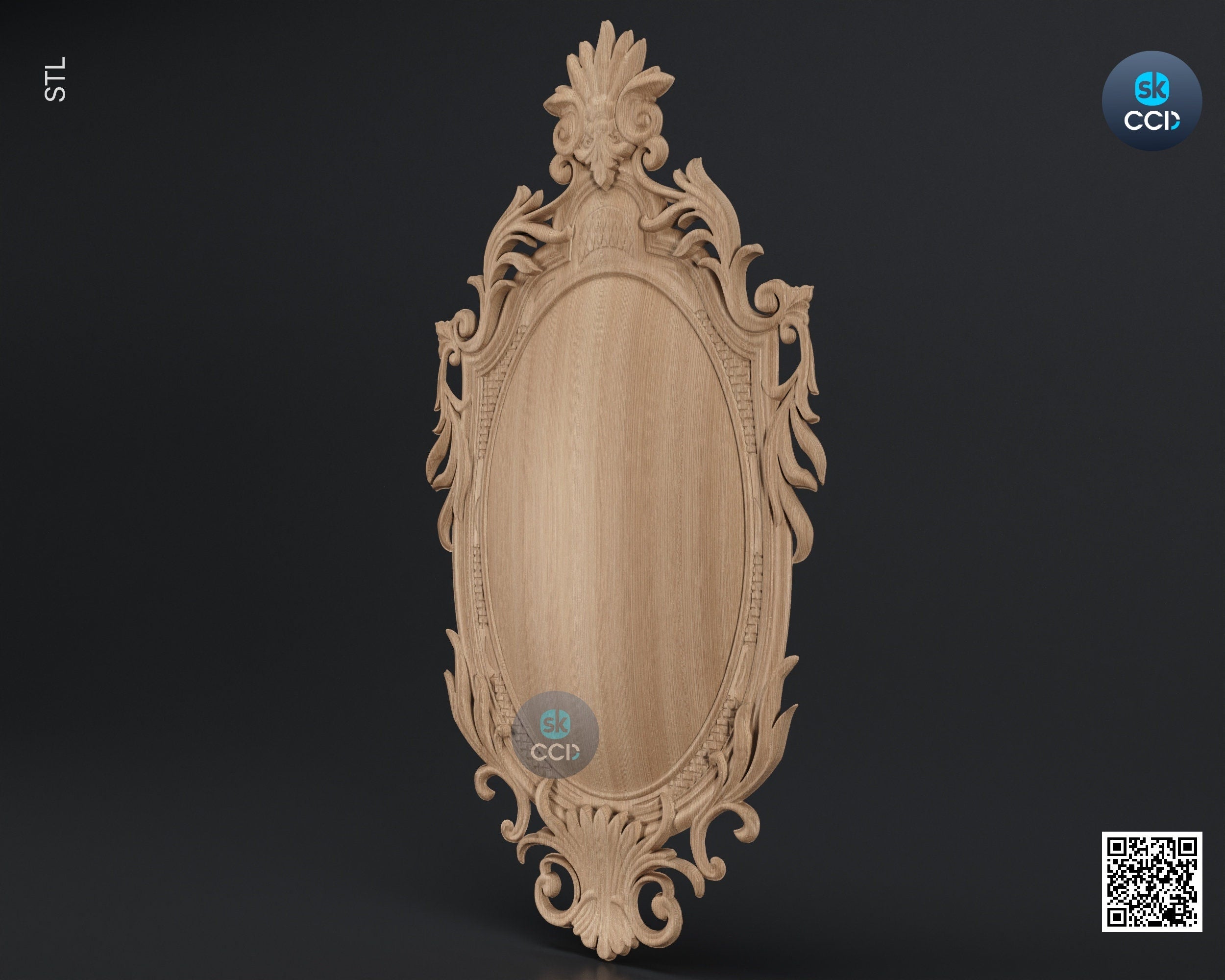 Carved Frame STL 3D Model, Carvign Frame, CNC Router Carving ArtCAM File, CNC files, Wood, Art, Wall Decor SKWF1081