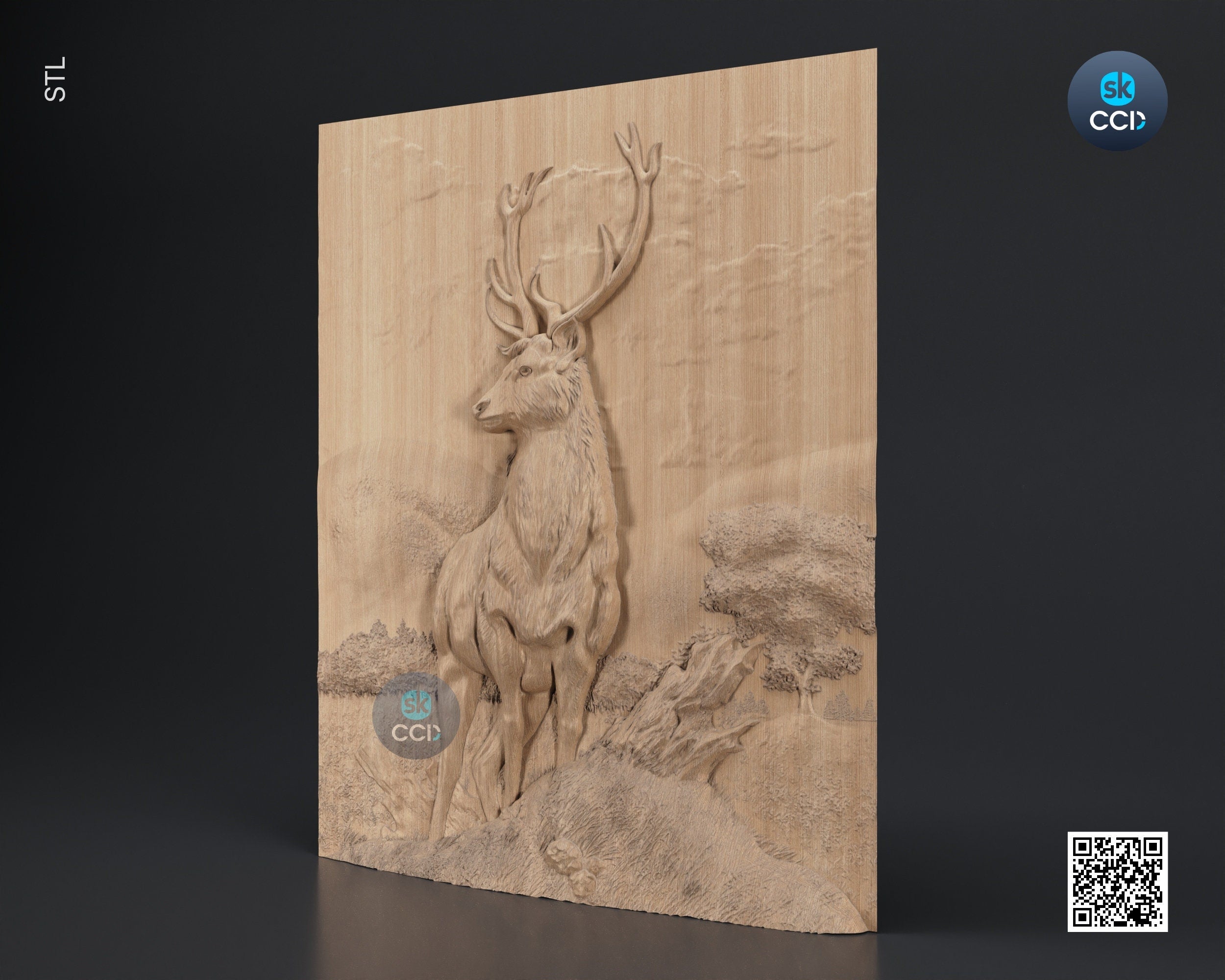 Wood Wall Art, Wisdom STL Model, CNC Router Carving ArtCAM File, Wall Sculpture, Wood Carving, 3D Model