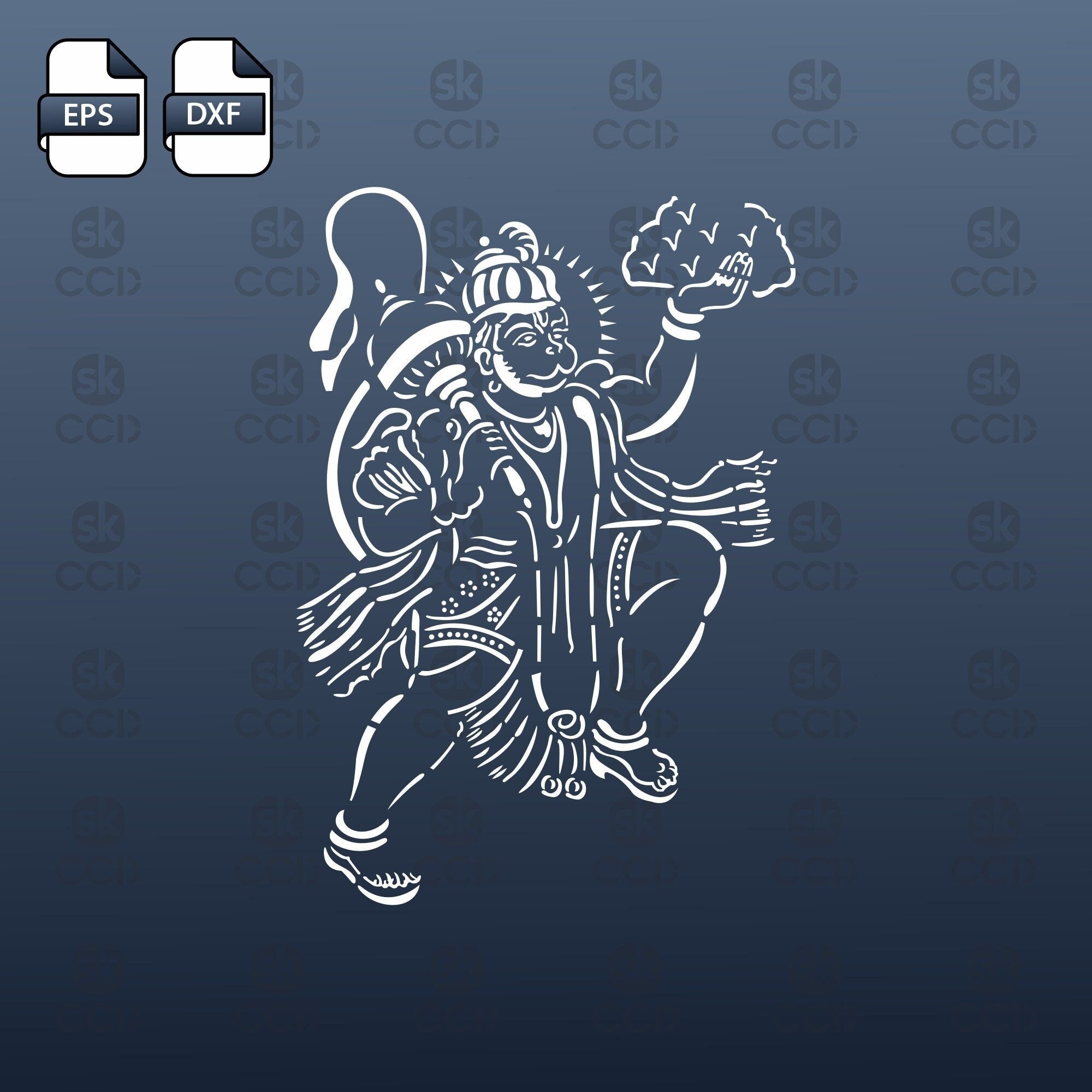 Indian God | Lord Hanuman | Hanuman | Laser Cutting Design | DXF Vector | Cnc Instant Download File | Cnc Digital Design