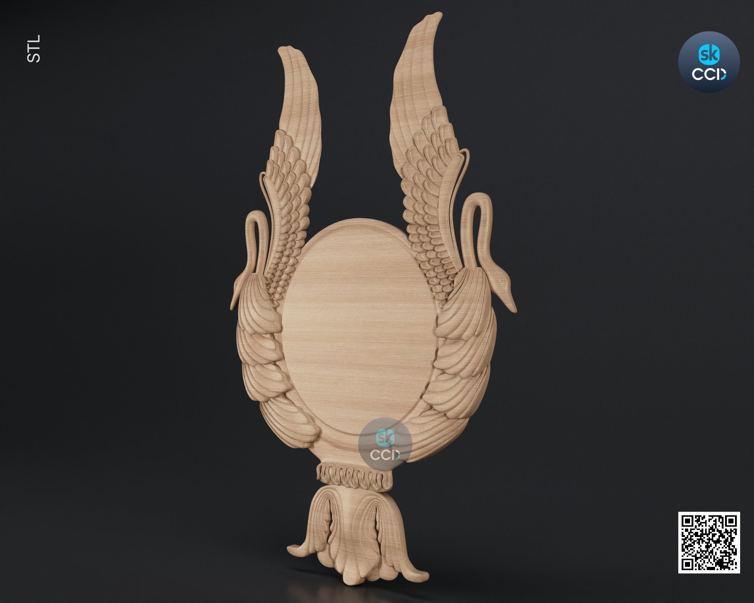 Carved Frame STL 3D Model, Carvign Frame, CNC Router Carving ArtCAM File, CNC files, Wood, Art, Wall Decor SKWF10161