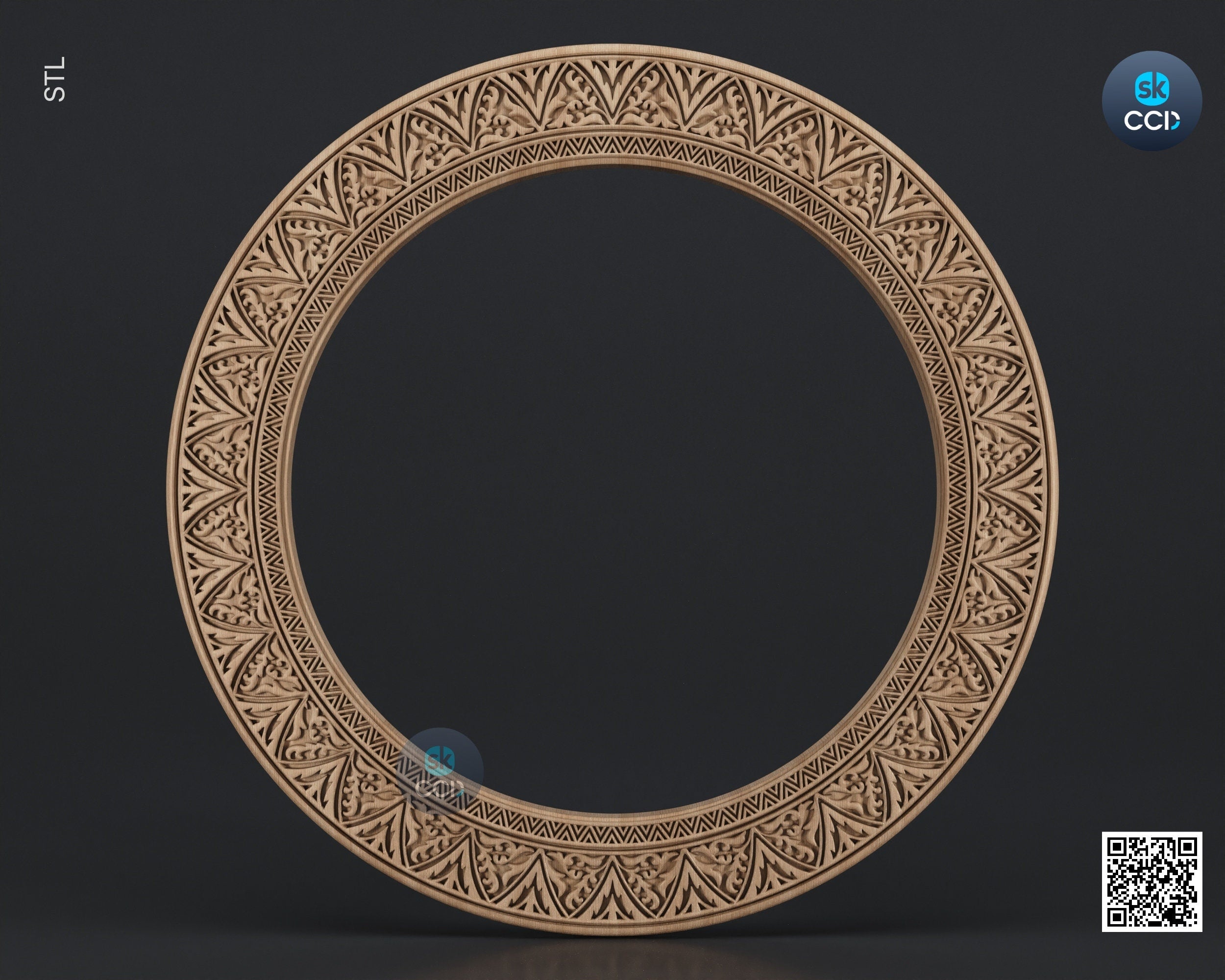 Carved Frame STL 3D Model, Carvign Frame, CNC Router Carving ArtCAM File, CNC files, Wood, Art, Wall Decor SKWF10113