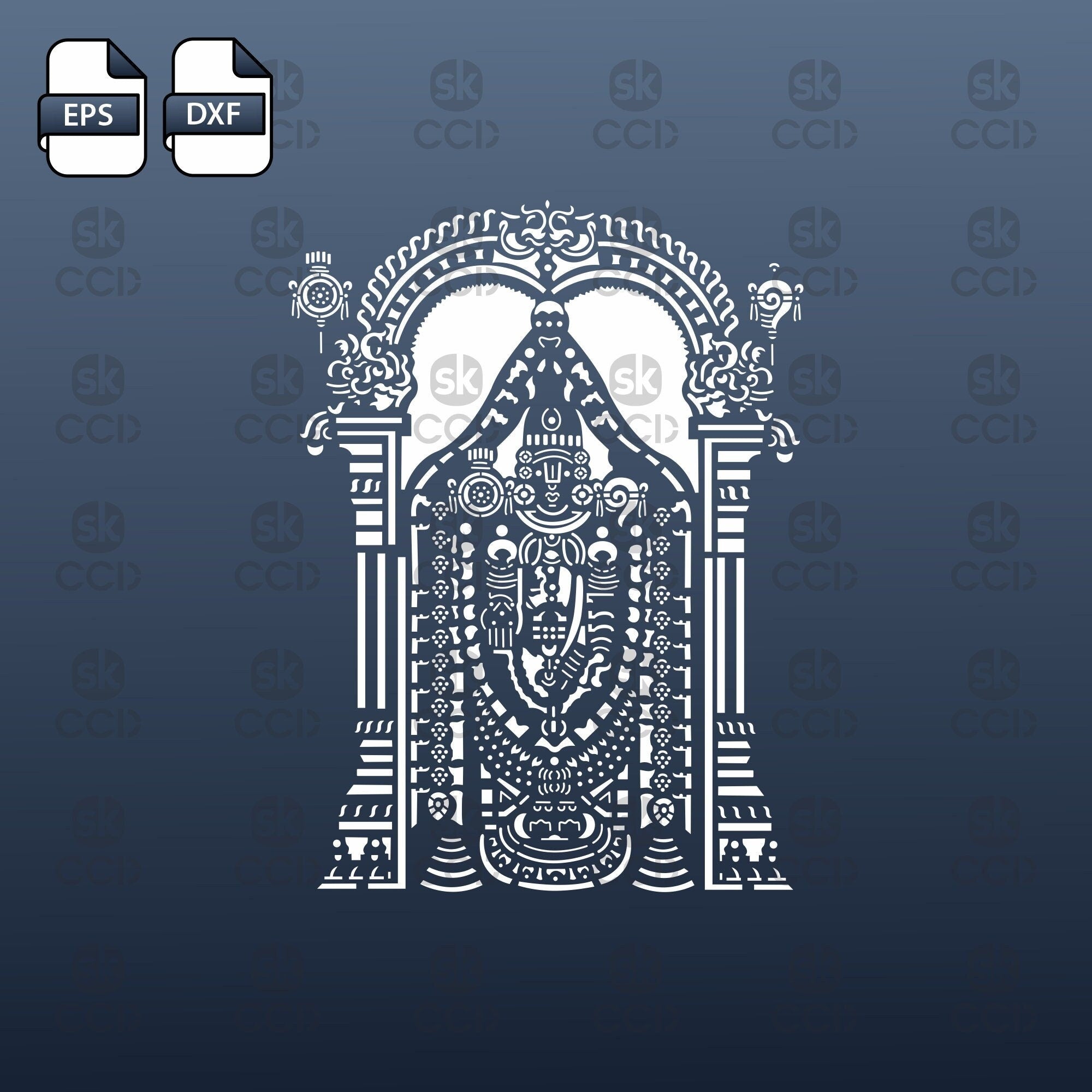 Tirupati Balaji | Indian God | Laser Cutting Design | DXF Vector | Cnc Router Instant Download File | Cnc Digital Design