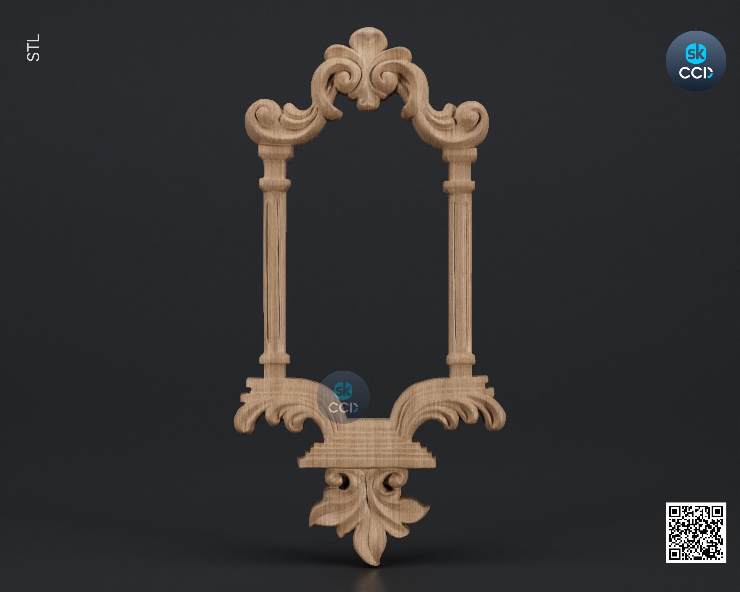 Carved Frame STL 3D Model, Carvign Frame, CNC Router Carving ArtCAM File, CNC files, Wood, Art, Wall Decor SKWF1080