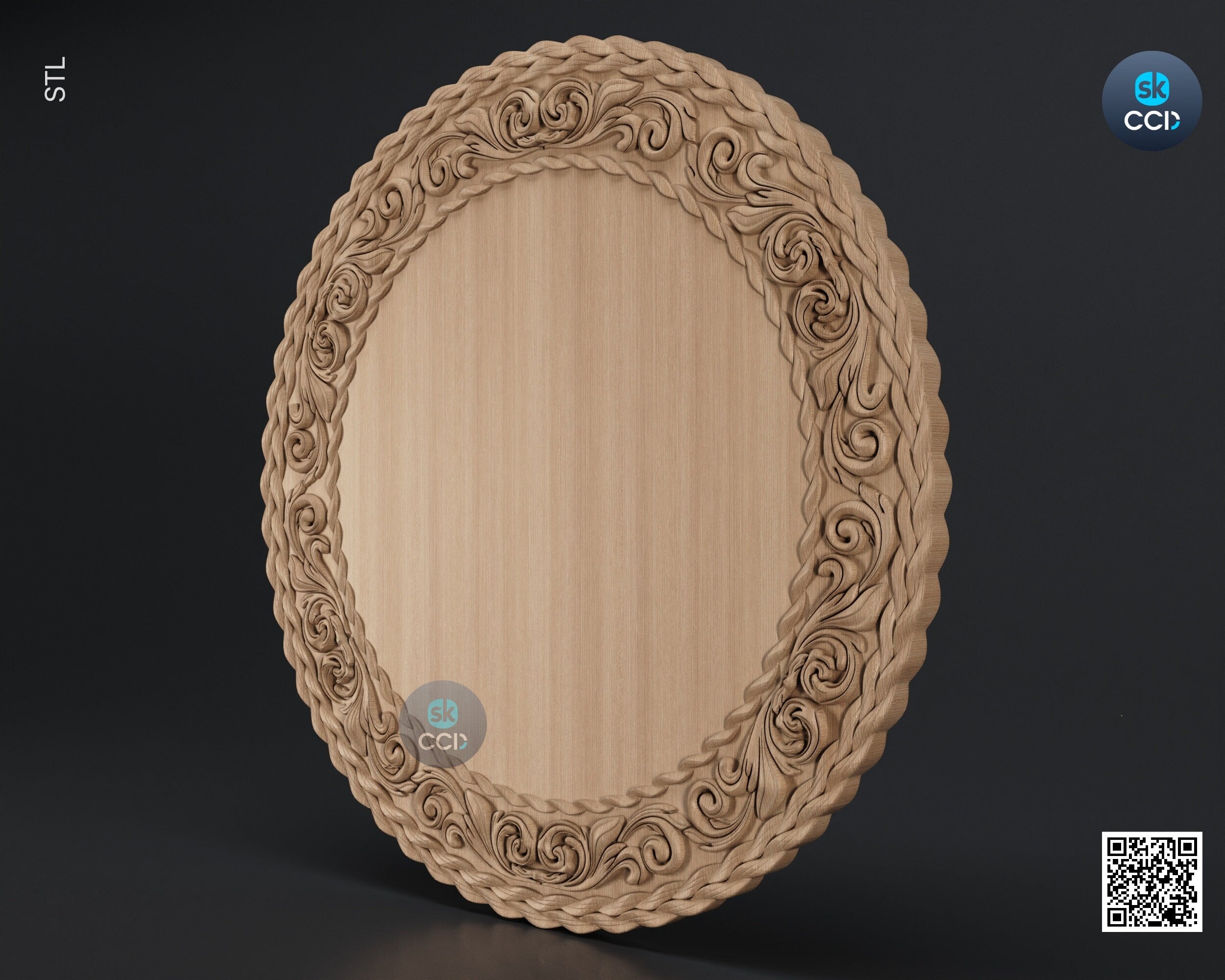 Carved Frame STL 3D Model, Carvign Frame, CNC Router Carving ArtCAM File, CNC files, Wood, Art, Wall Decor SKWF1047