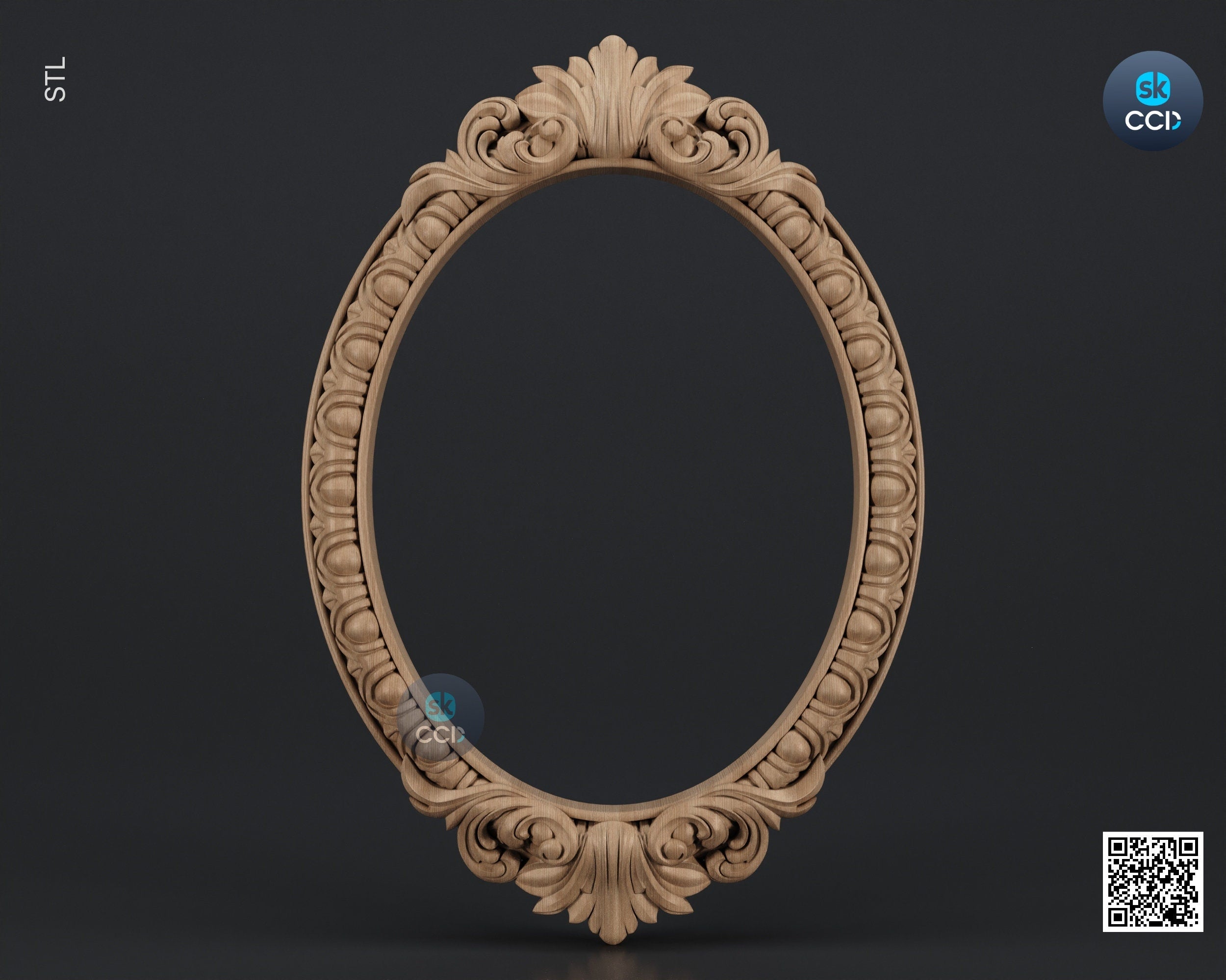 Carved Frame STL 3D Model, Carvign Frame, CNC Router Carving ArtCAM File, CNC files, Wood, Art, Wall Decor SKWF1069