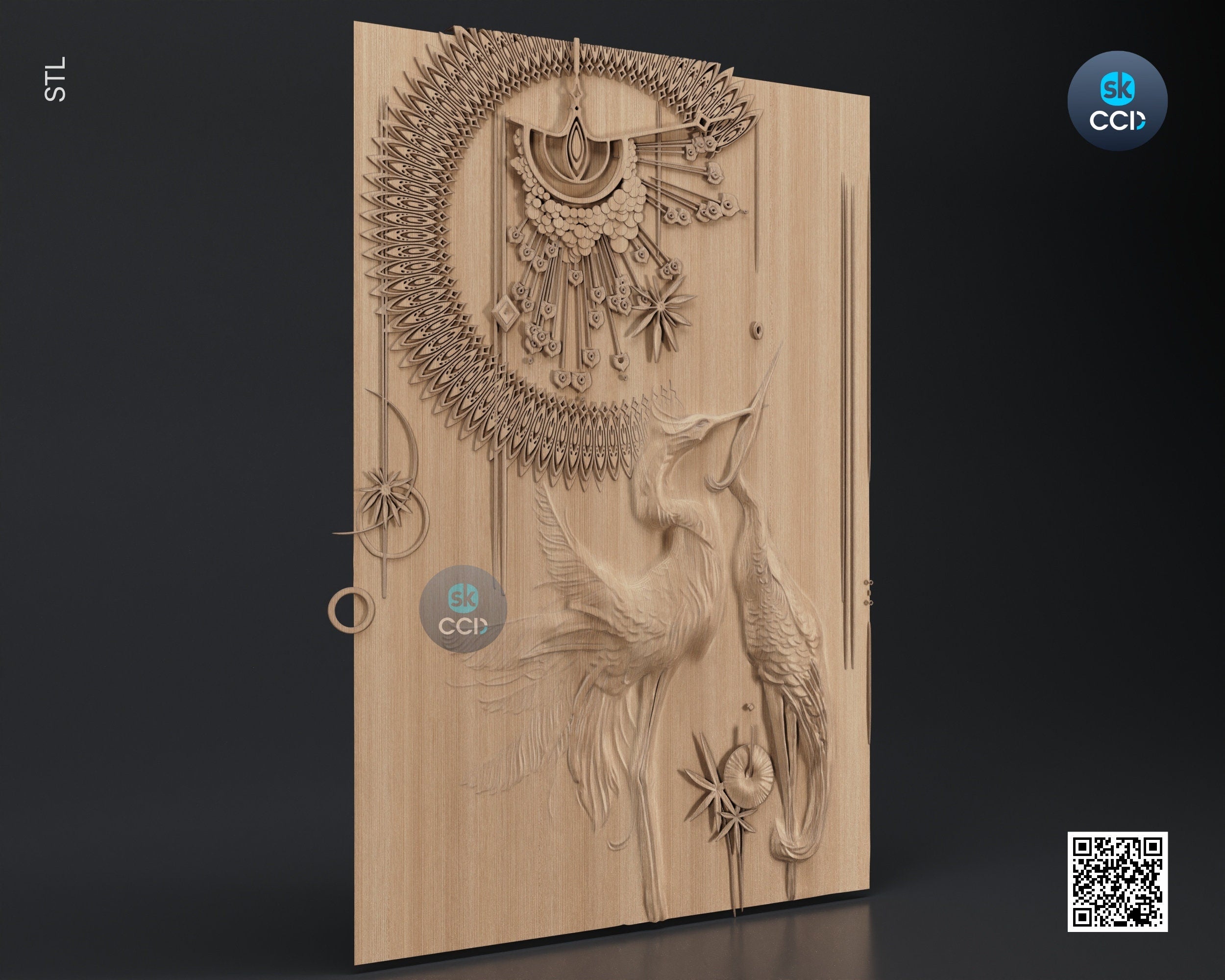 Wood Wall Art, Spirit STL Model, CNC Router Carving ArtCAM File, Wall Sculpture, Wood Carving, 3D Model