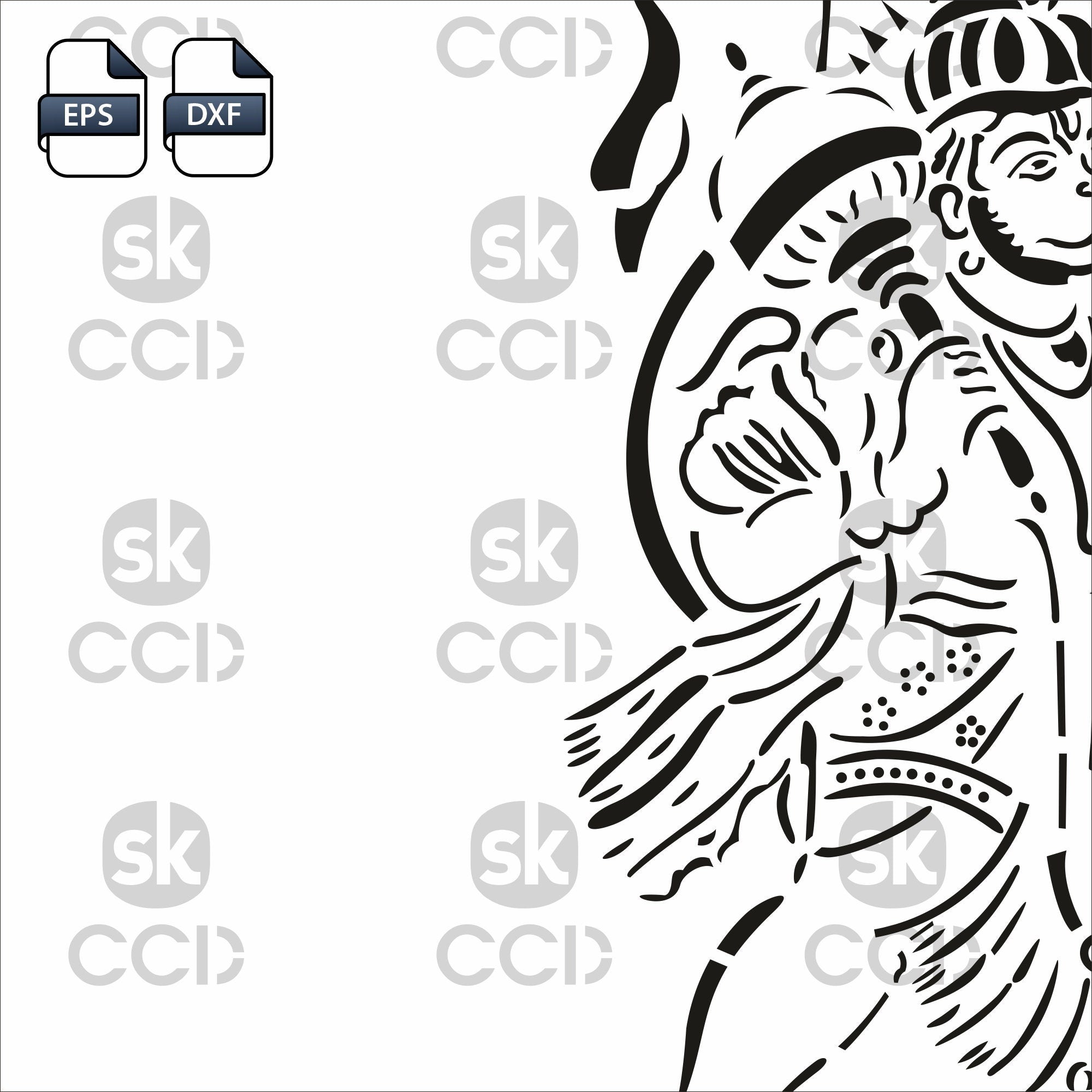 Indian God | Lord Hanuman | Hanuman | Laser Cutting Design | DXF Vector | Cnc Instant Download File | Cnc Digital Design