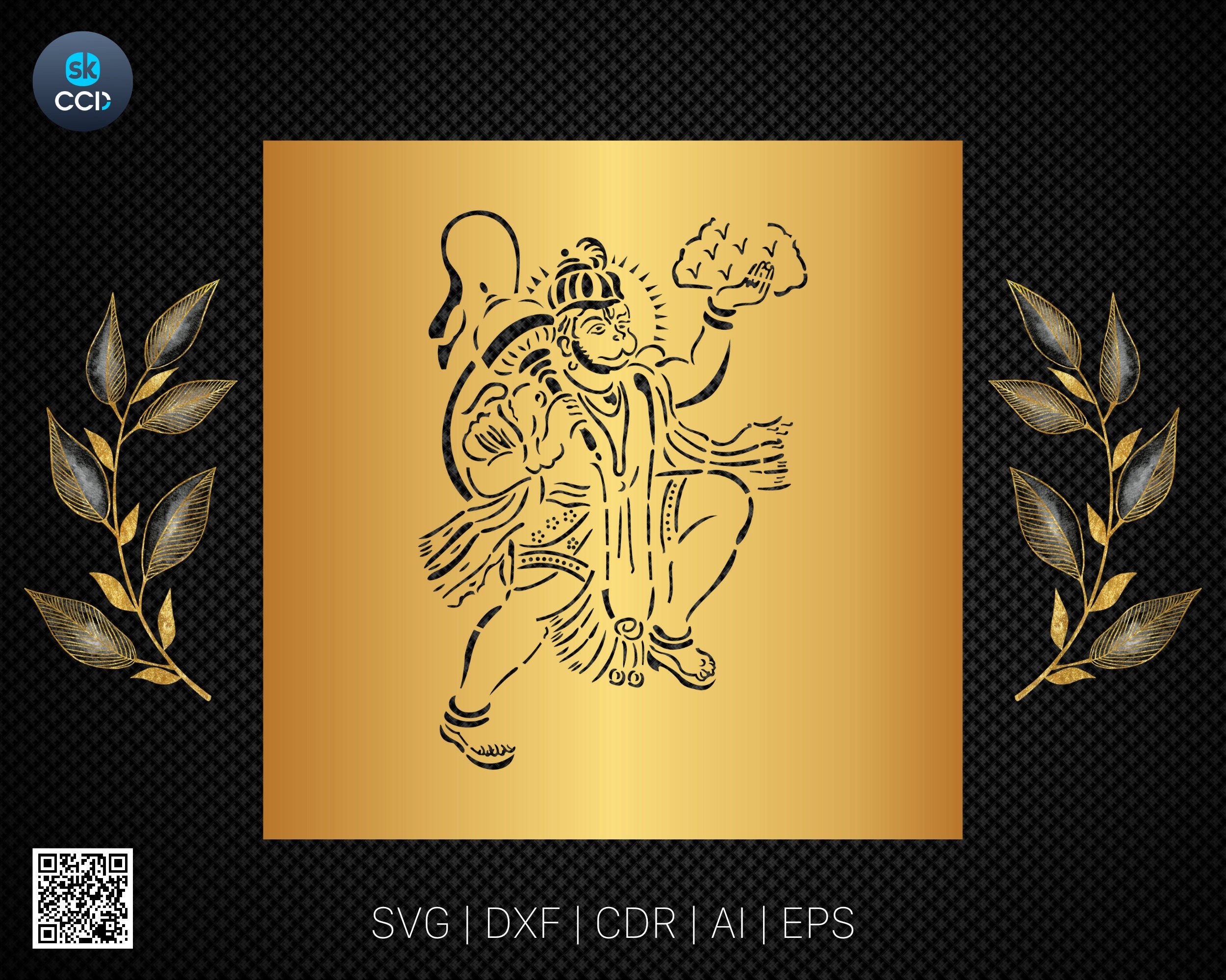 Indian God | Lord Hanuman | Hanuman | Laser Cutting Design | DXF Vector | Cnc Instant Download File | Cnc Digital Design