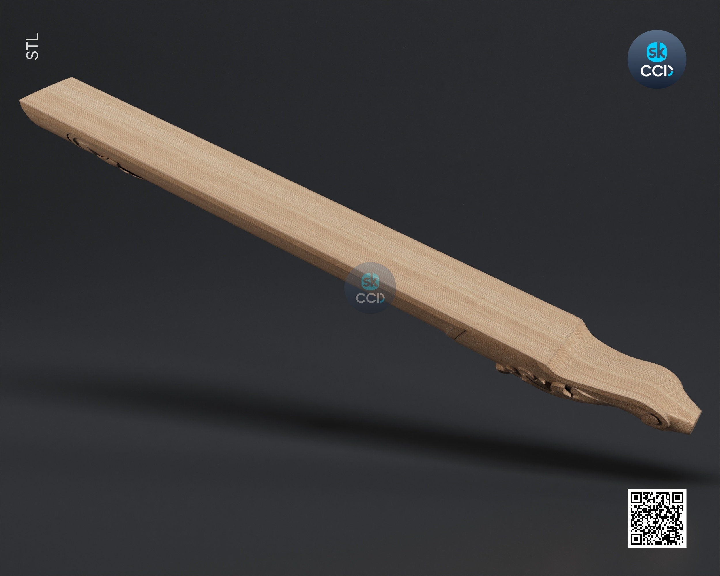 Furniture Leg 3D Model For Cnc Router, Wood Carving Digital File, Column Design, Model No. SKWL1011