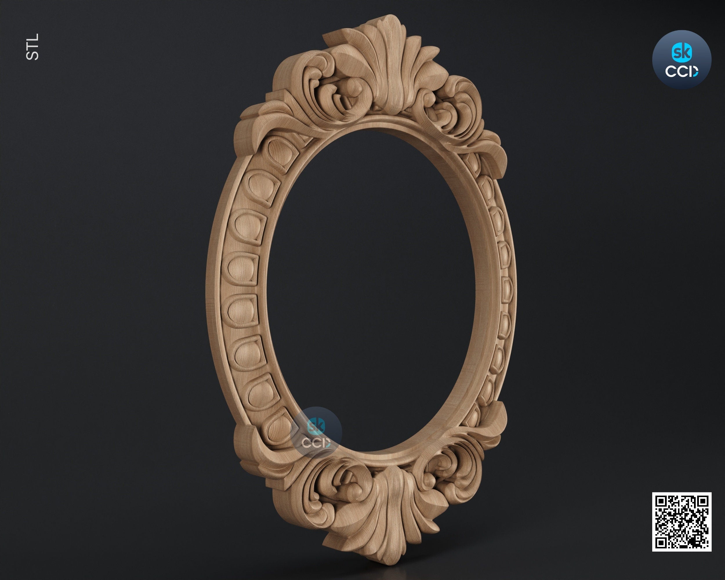 Carved Frame STL 3D Model, Carvign Frame, CNC Router Carving ArtCAM File, CNC files, Wood, Art, Wall Decor SKWF10164