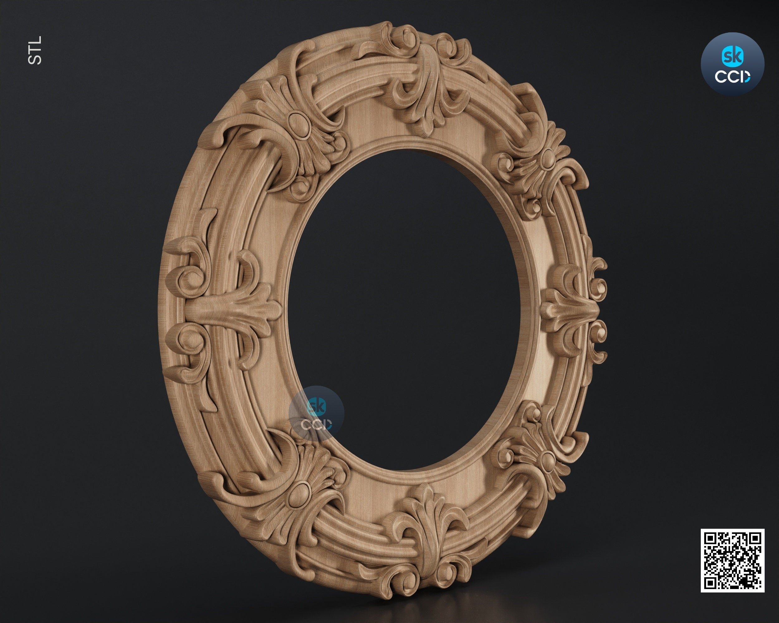 Carved Frame STL 3D Model, Carvign Frame, CNC Router Carving ArtCAM File, CNC files, Wood, Art, Wall Decor SKWF10126