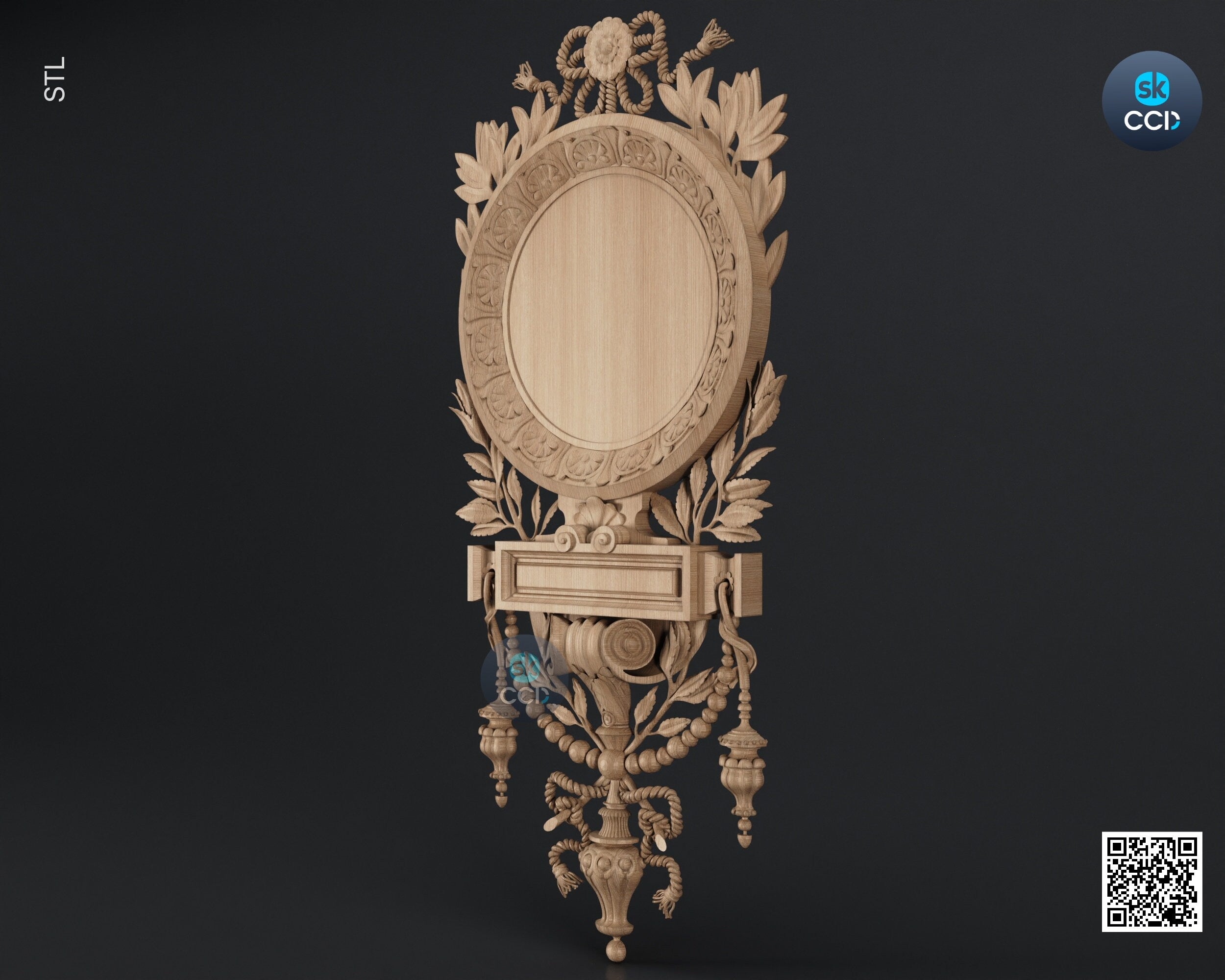 Carved Frame STL 3D Model, Carvign Frame, CNC Router Carving ArtCAM File, CNC files, Wood, Art, Wall Decor SKWF10229