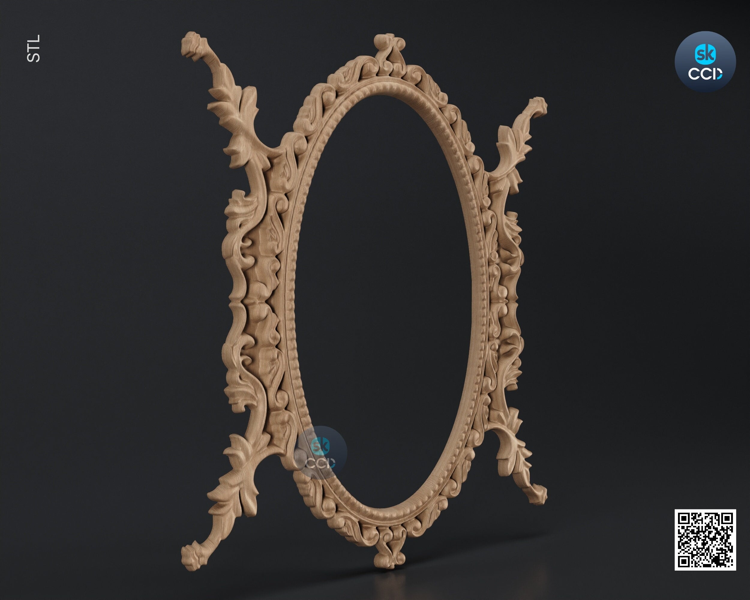 Carved Frame STL 3D Model, Carvign Frame, CNC Router Carving ArtCAM File, CNC files, Wood, Art, Wall Decor SKWF1094