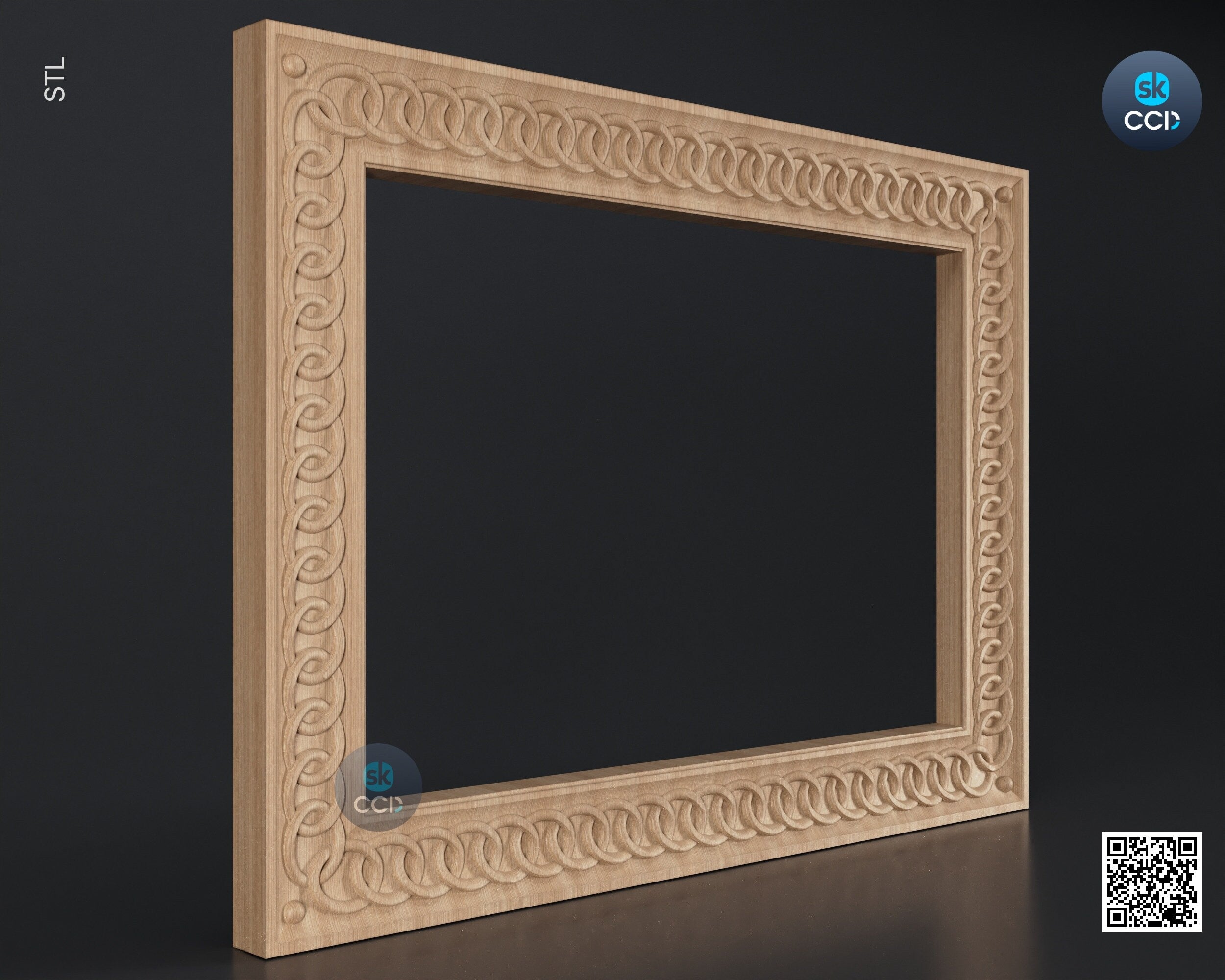 Carved Frame STL 3D Model, Carvign Frame, CNC Router Carving ArtCAM File, CNC files, Wood, Art, Wall Decor SKWF10250