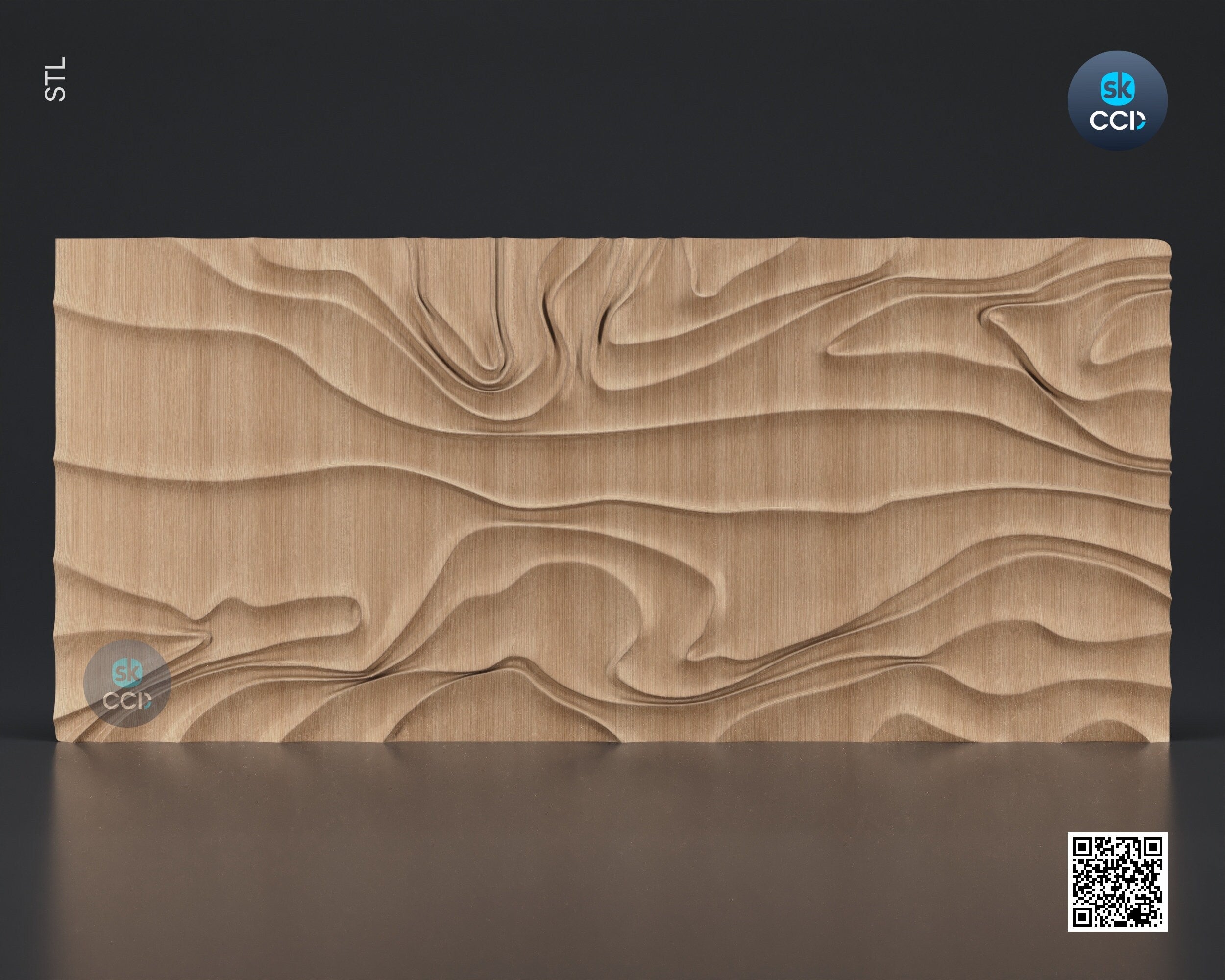 Wood Wall Art, Rayon STL Model, CNC Router Carving ArtCAM File, Wall Sculpture, Wood Carving, 3D Model