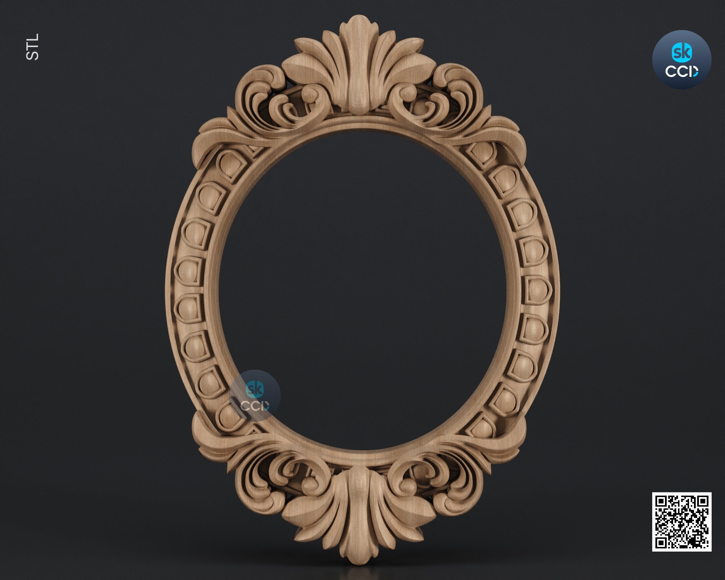 Carved Frame STL 3D Model, Carvign Frame, CNC Router Carving ArtCAM File, CNC files, Wood, Art, Wall Decor SKWF10164