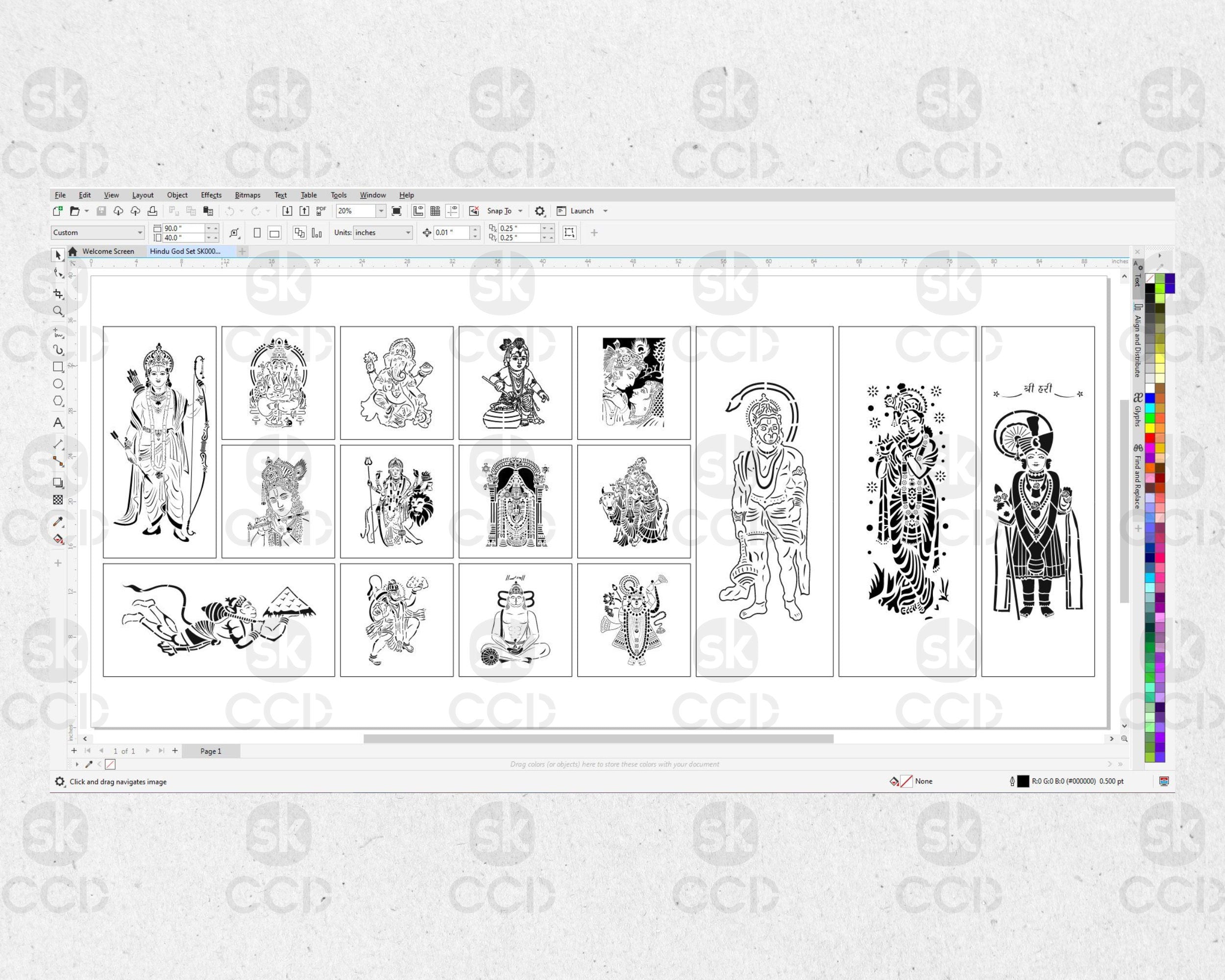 Indian God Collection, Lord Hanuman, Laser Cutting Design, DXF Vector, Cnc Instant Download File, Cnc Digital Design,SVG