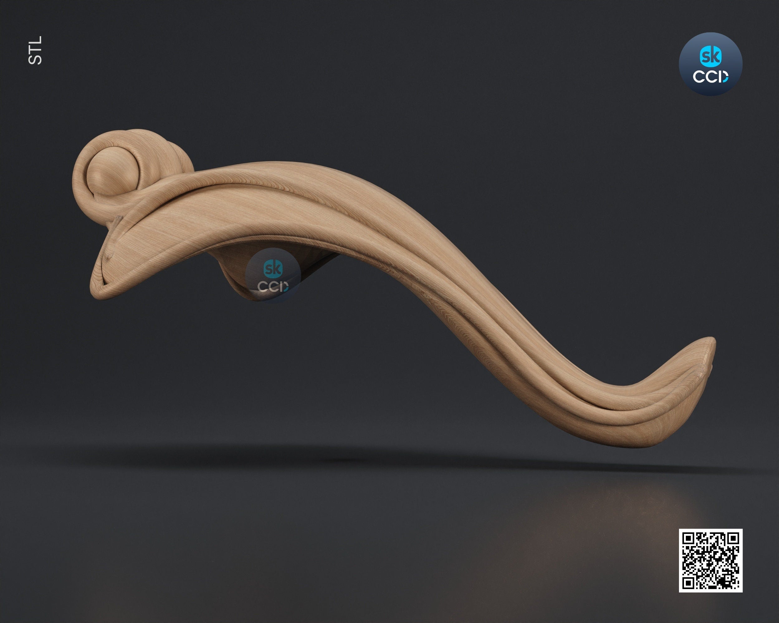 Furniture Leg 3D Model For Cnc Router, Wood Carving Digital File, Column Design, Model No. SKWL1021