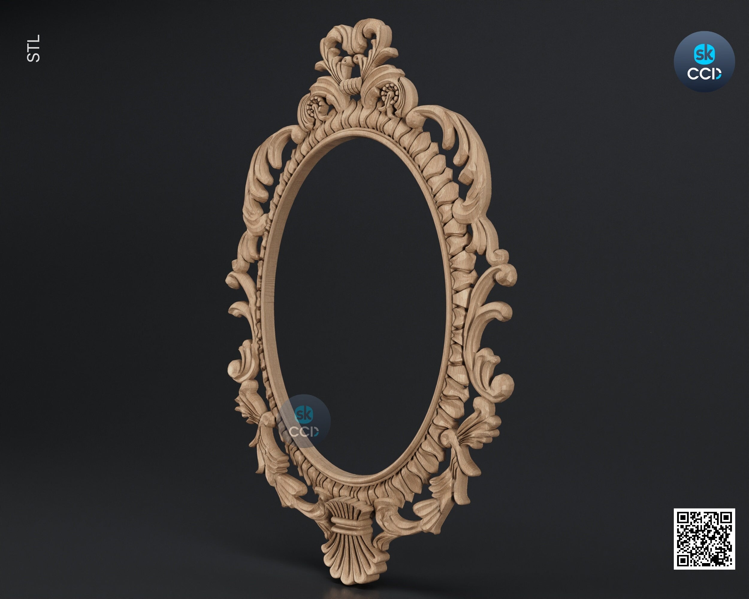 Carved Frame STL 3D Model, Carvign Frame, CNC Router Carving ArtCAM File, CNC files, Wood, Art, Wall Decor SKWF10110