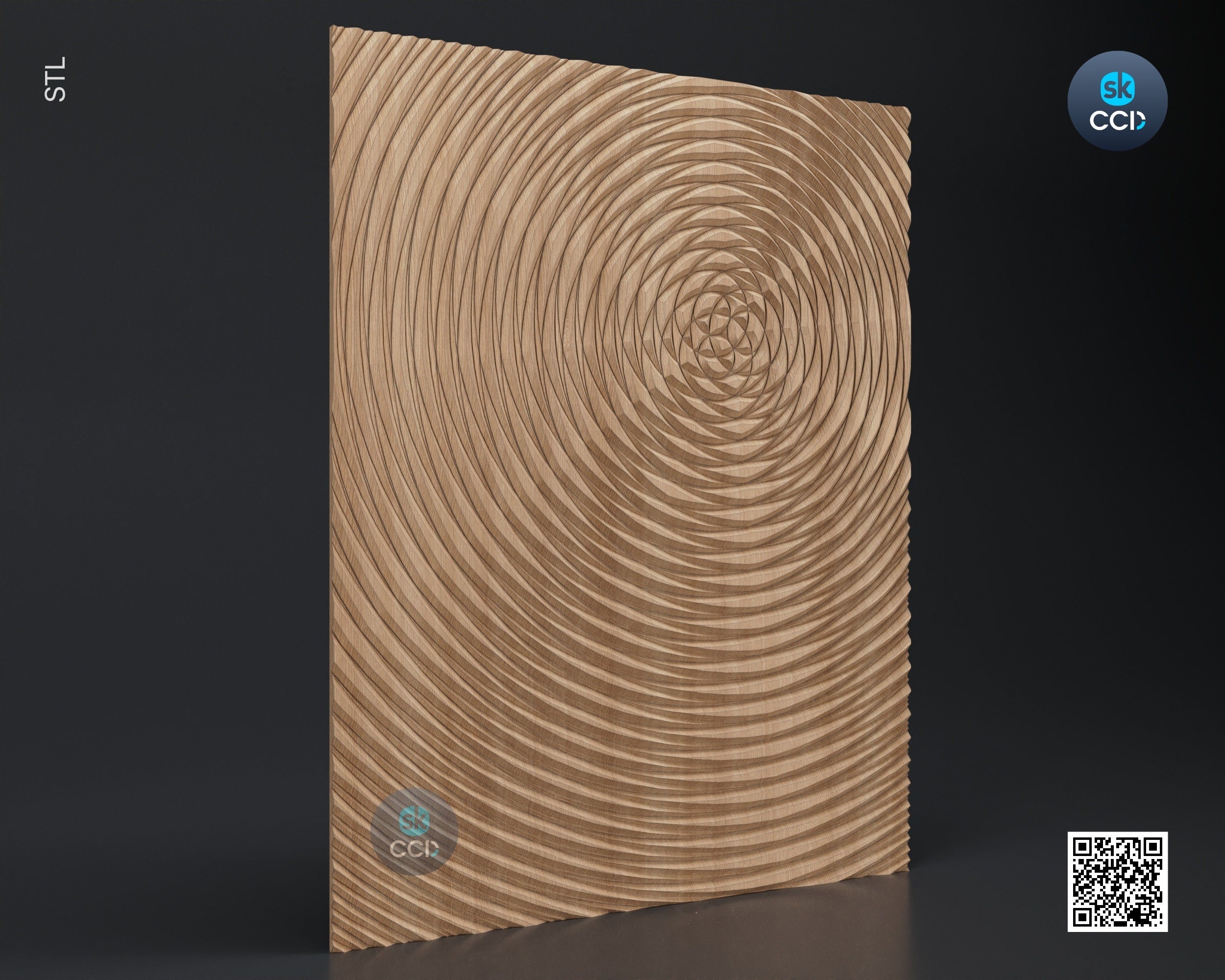 Wood Wall Art, Kaizen STL Model, CNC Router Carving ArtCAM File, Wall Sculpture, Wood Carving, 3D Model