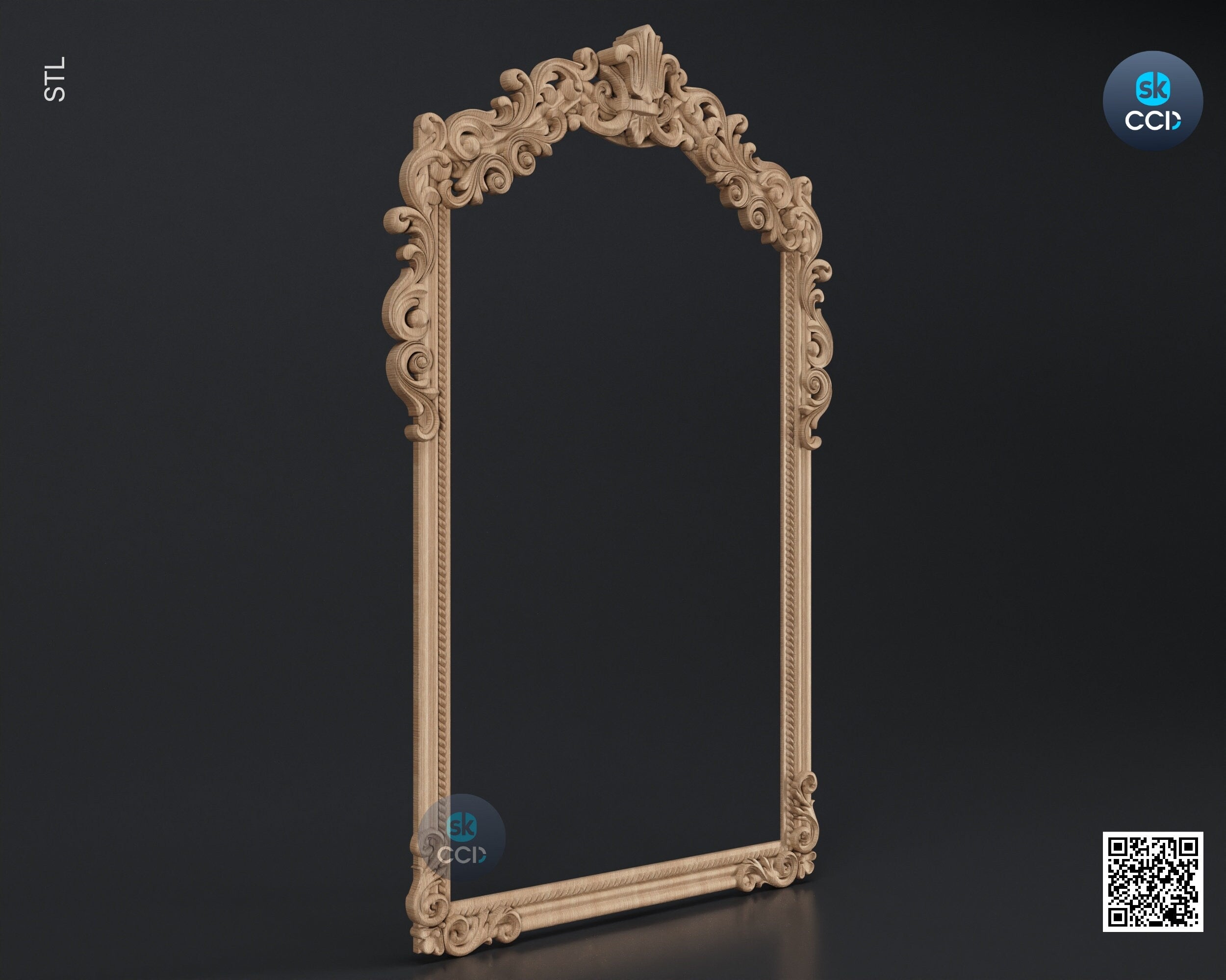 Carved Frame STL 3D Model, Carvign Frame, CNC Router Carving ArtCAM File, CNC files, Wood, Art, Wall Decor SKWF10120