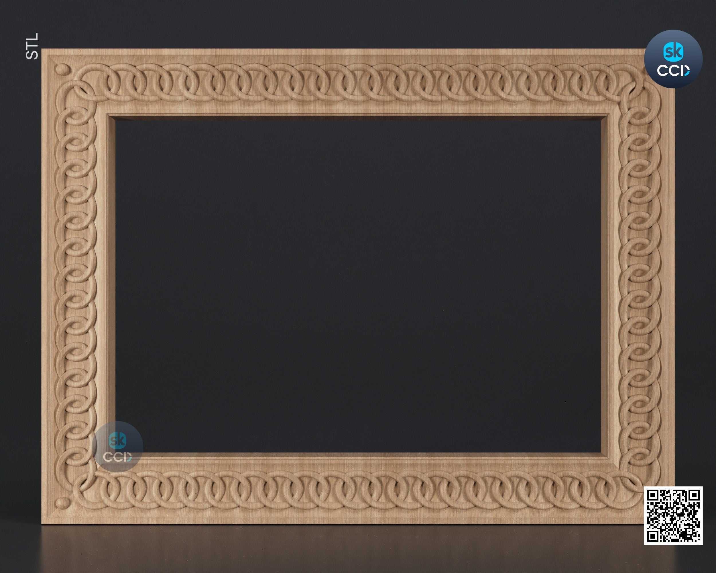 Carved Frame STL 3D Model, Carvign Frame, CNC Router Carving ArtCAM File, CNC files, Wood, Art, Wall Decor SKWF10250