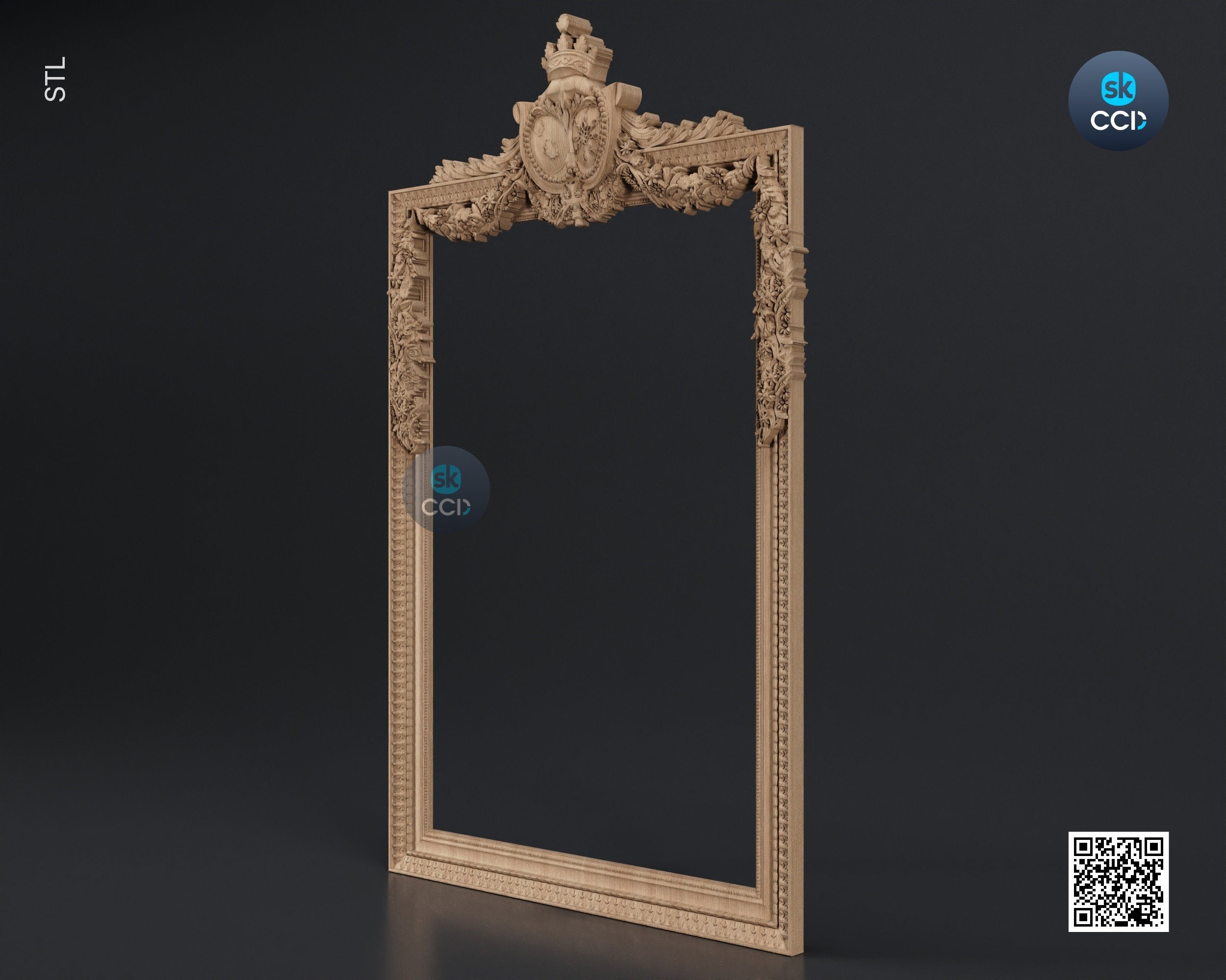 Carved Frame STL 3D Model, Carvign Frame, CNC Router Carving ArtCAM File, CNC files, Wood, Art, Wall Decor SKWF1030
