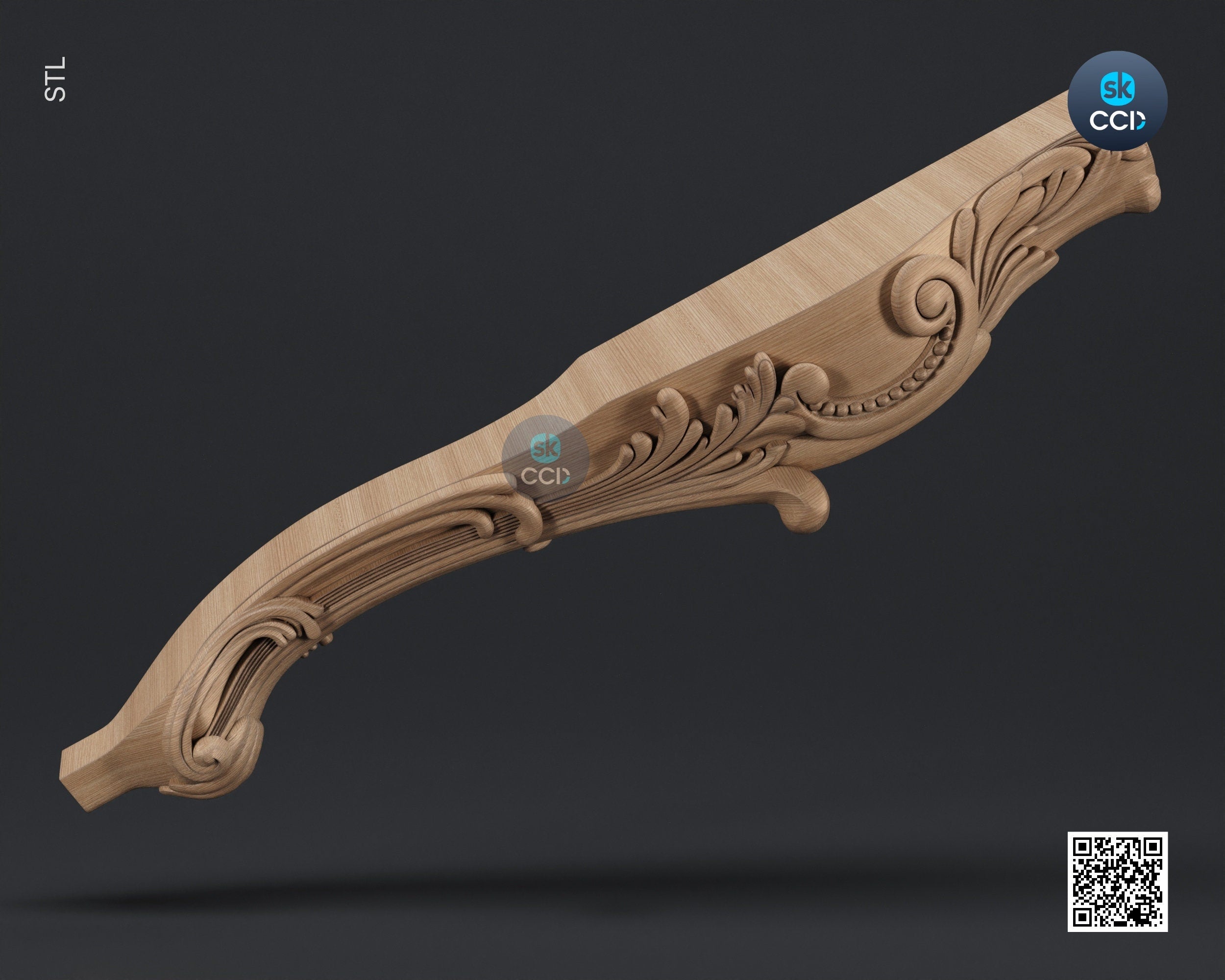Furniture Leg 3D Model For Cnc Router, Wood Carving Digital File, Column Design, Model No. SKWL1005