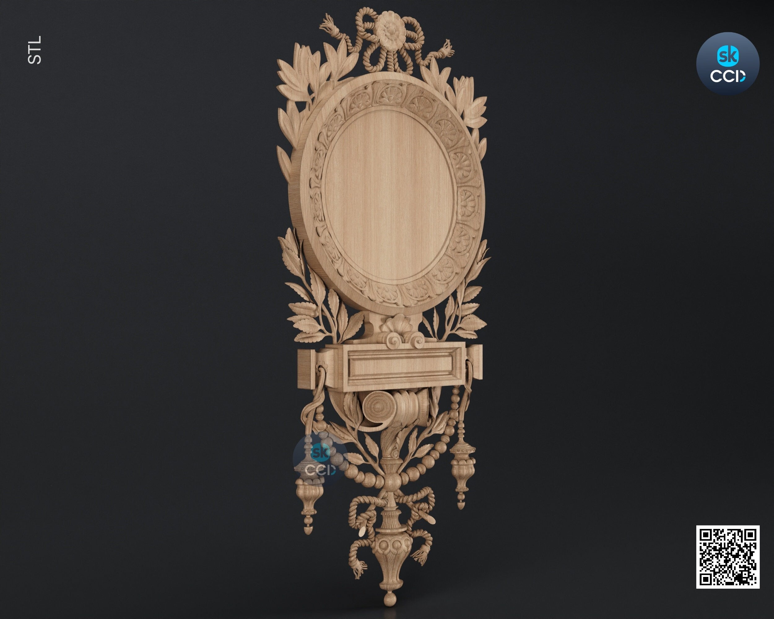 Carved Frame STL 3D Model, Carvign Frame, CNC Router Carving ArtCAM File, CNC files, Wood, Art, Wall Decor SKWF10229