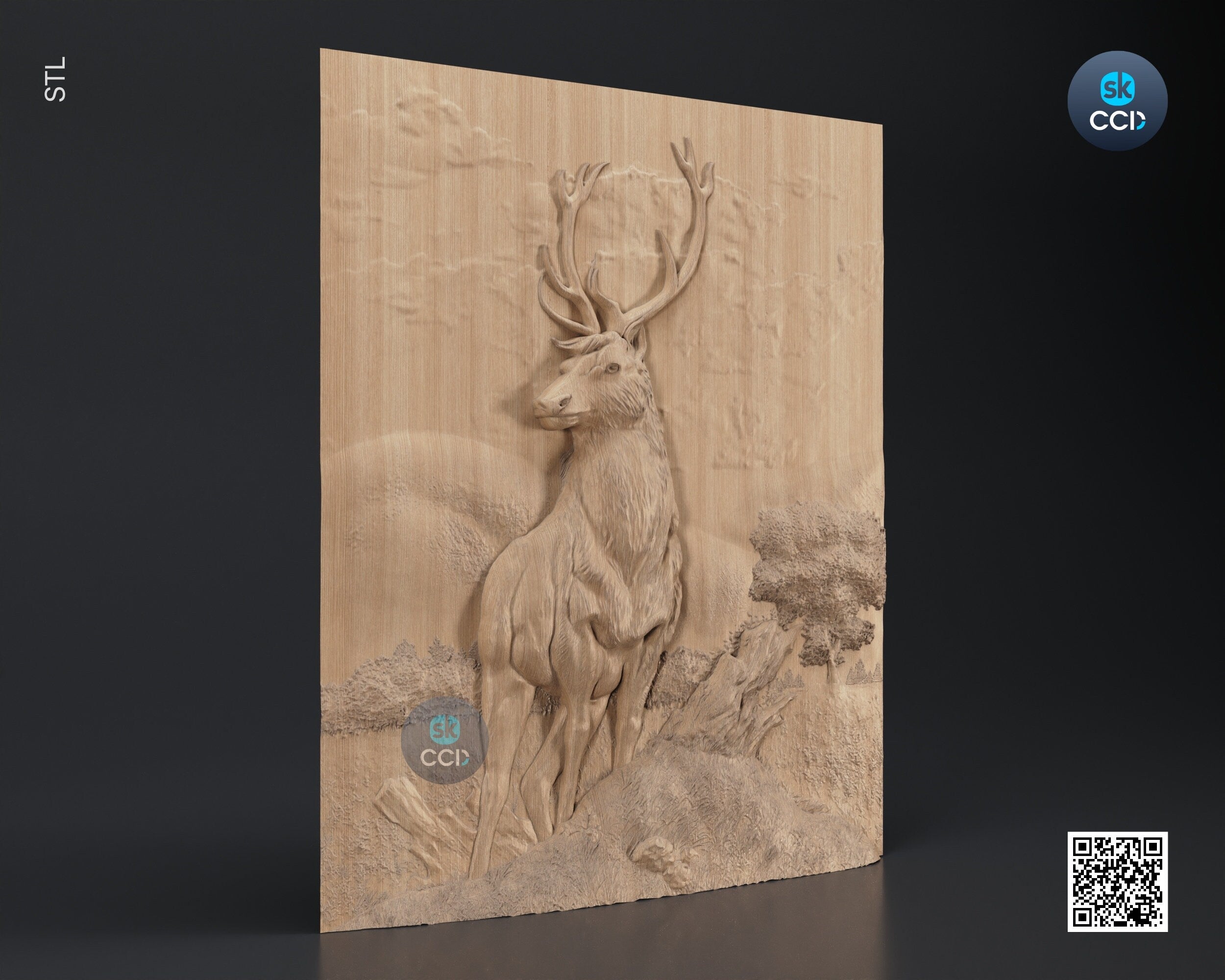 Wood Wall Art, Wisdom STL Model, CNC Router Carving ArtCAM File, Wall Sculpture, Wood Carving, 3D Model