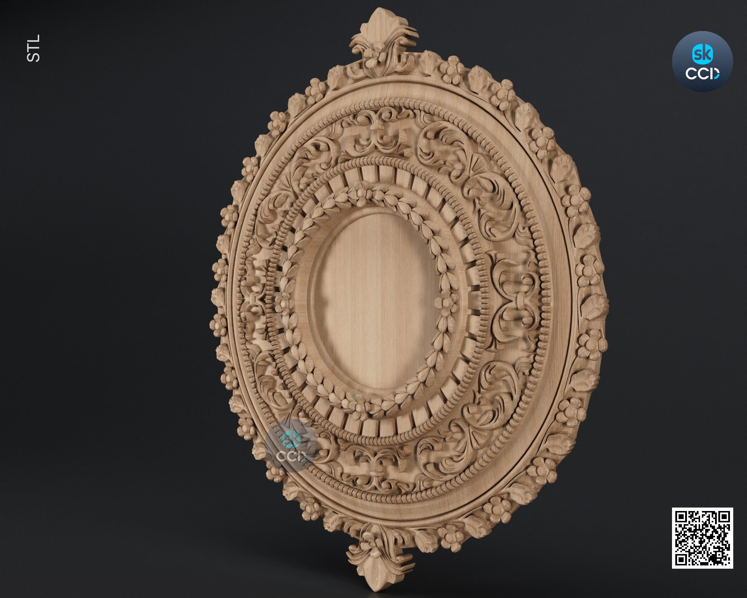 Carved Frame STL 3D Model, Carvign Frame, CNC Router Carving ArtCAM File, CNC files, Wood, Art, Wall Decor SKWF10200