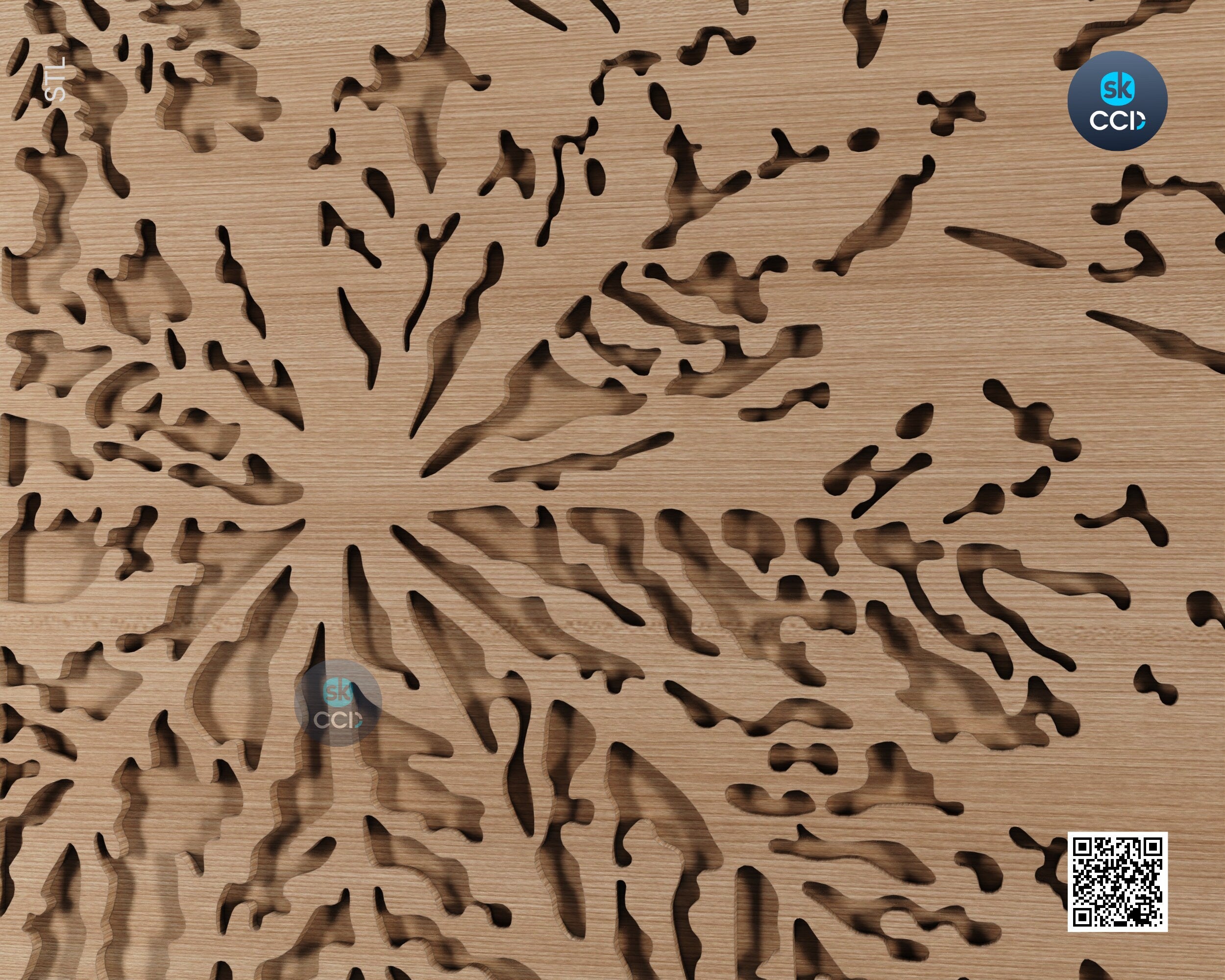 Wood Wall Art, Botanica STL Model, CNC Router Carving ArtCAM File, Wall Sculpture, Wood Carving, 3D Model