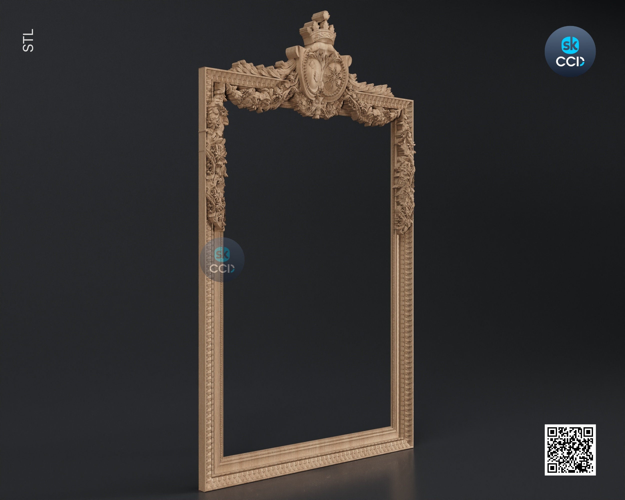 Carved Frame STL 3D Model, Carvign Frame, CNC Router Carving ArtCAM File, CNC files, Wood, Art, Wall Decor SKWF1030
