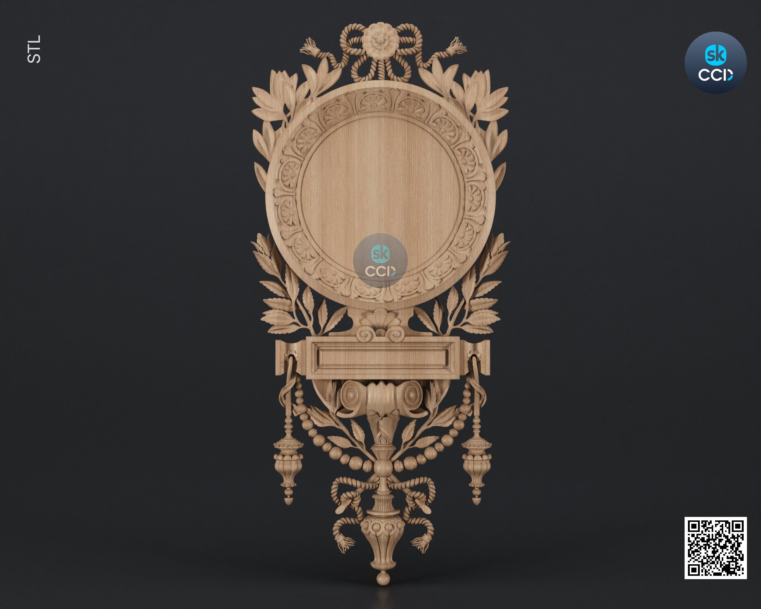 Carved Frame STL 3D Model, Carvign Frame, CNC Router Carving ArtCAM File, CNC files, Wood, Art, Wall Decor SKWF10229