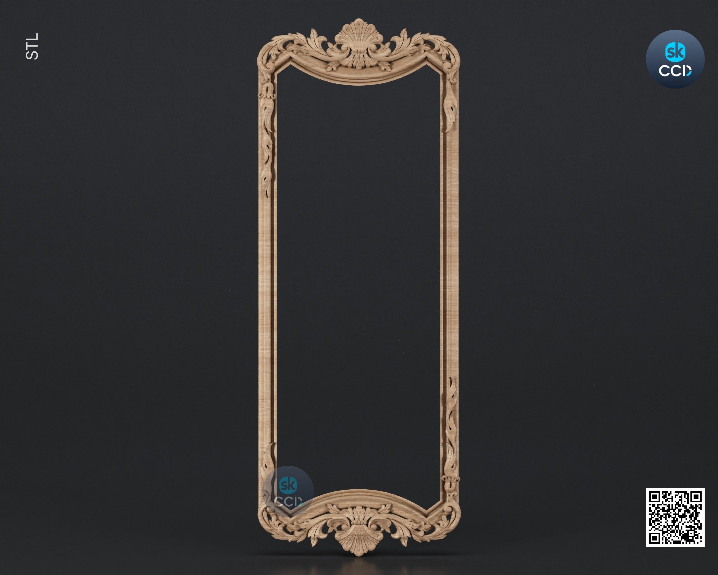 Carved Frame STL 3D Model, Carvign Frame, CNC Router Carving ArtCAM File, CNC files, Wood, Art, Wall Decor SKWF10219