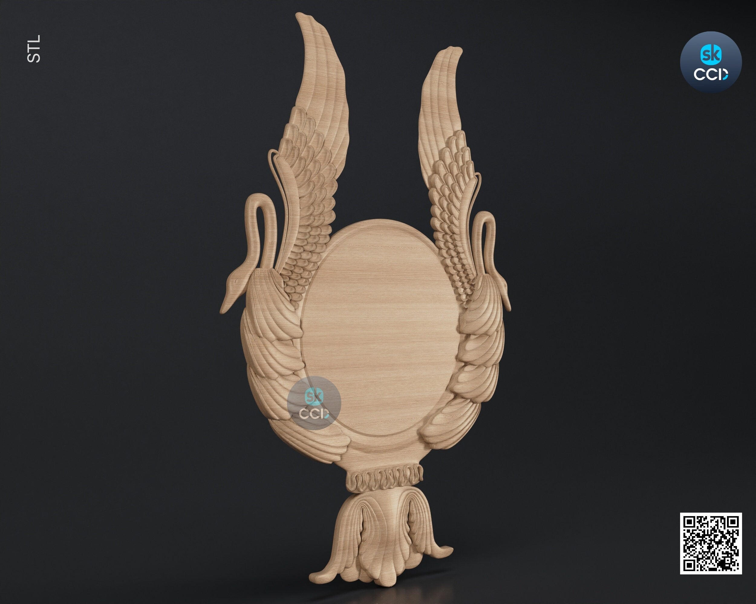 Carved Frame STL 3D Model, Carvign Frame, CNC Router Carving ArtCAM File, CNC files, Wood, Art, Wall Decor SKWF10161