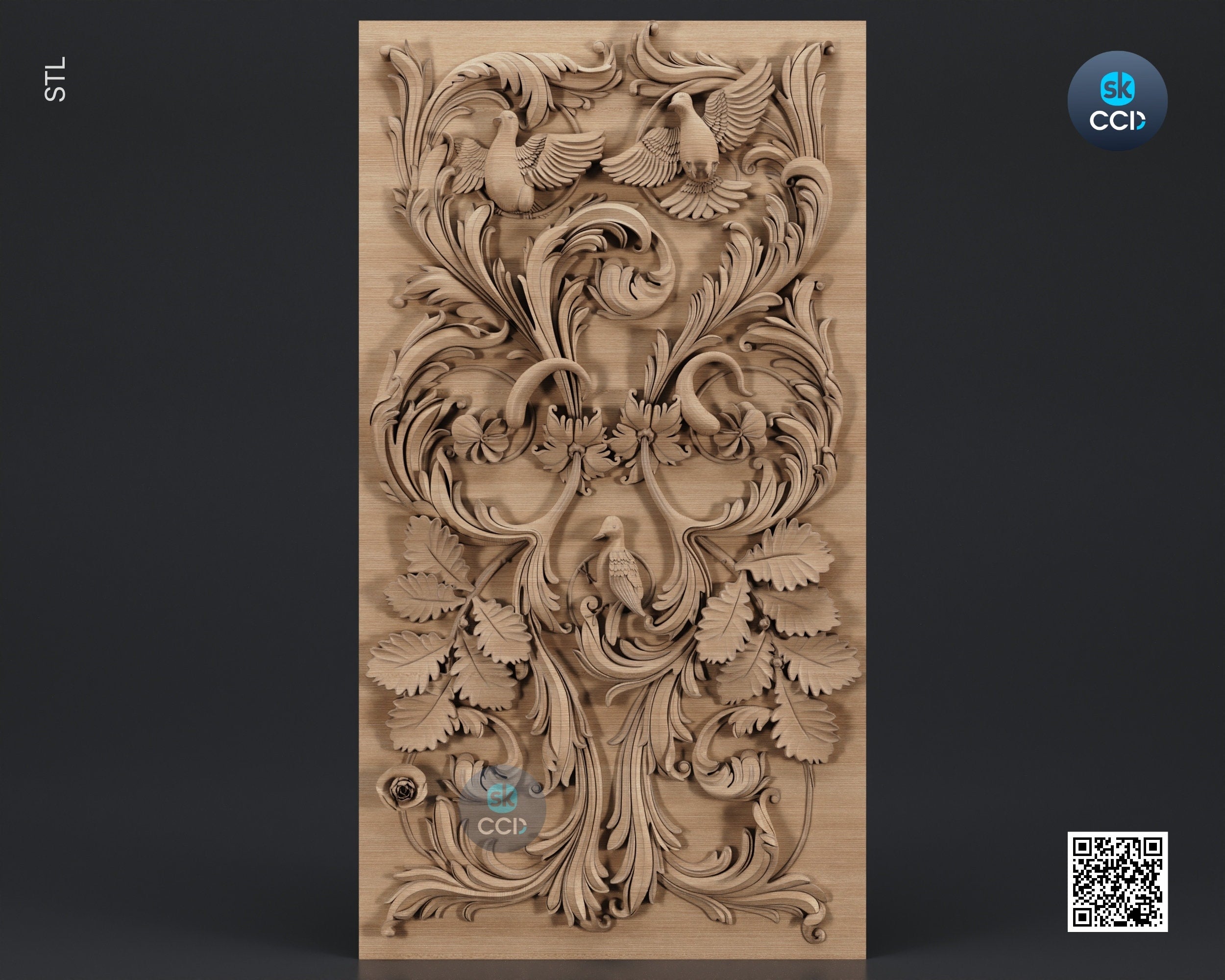 Wood Wall Art, Symmetric Melody STL Model, CNC Router Carving ArtCAM File, Wall Sculpture, Wood Carving, 3D Model