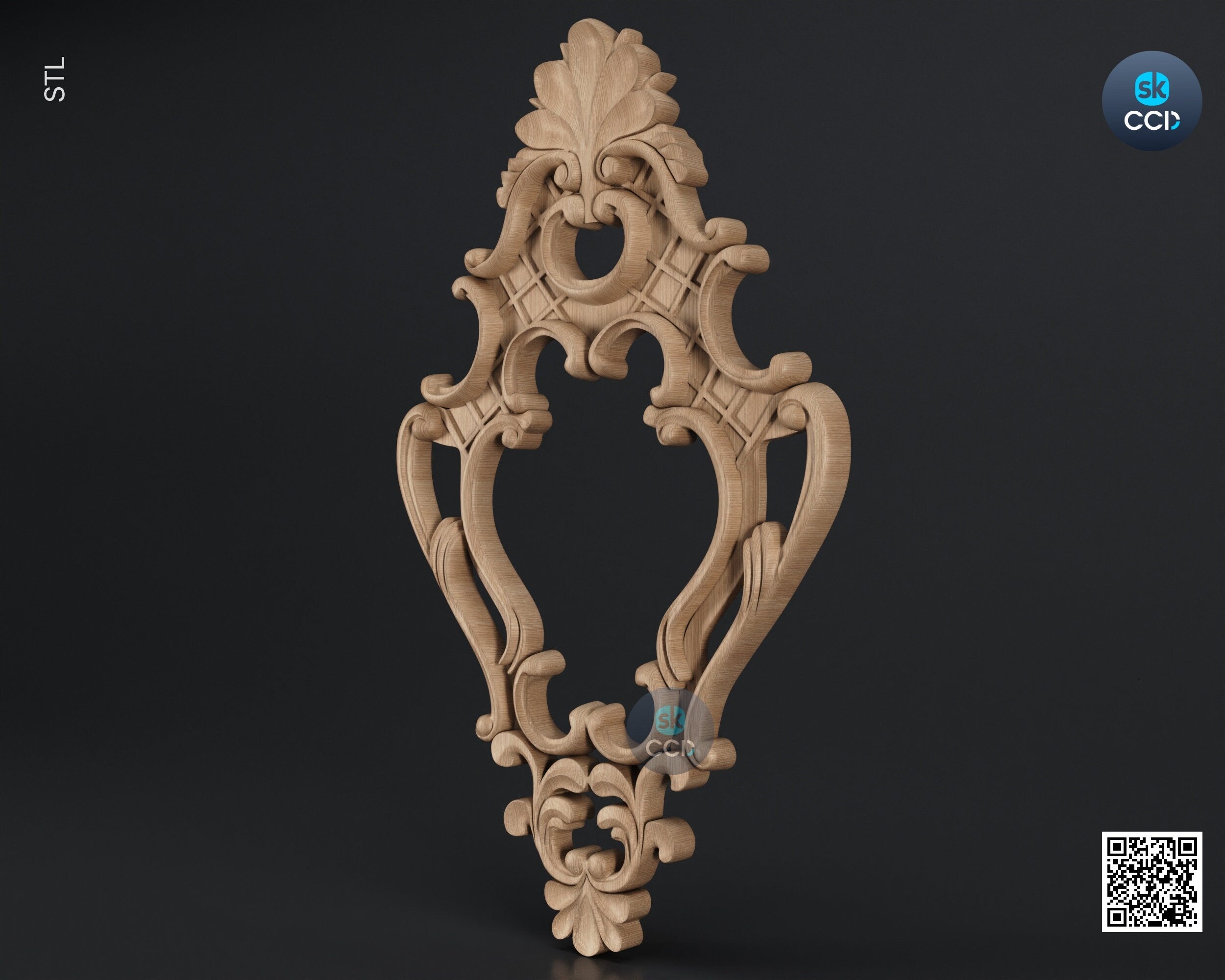 Carved Frame STL 3D Model, Carvign Frame, CNC Router Carving ArtCAM File, CNC files, Wood, Art, Wall Decor SKWF10159