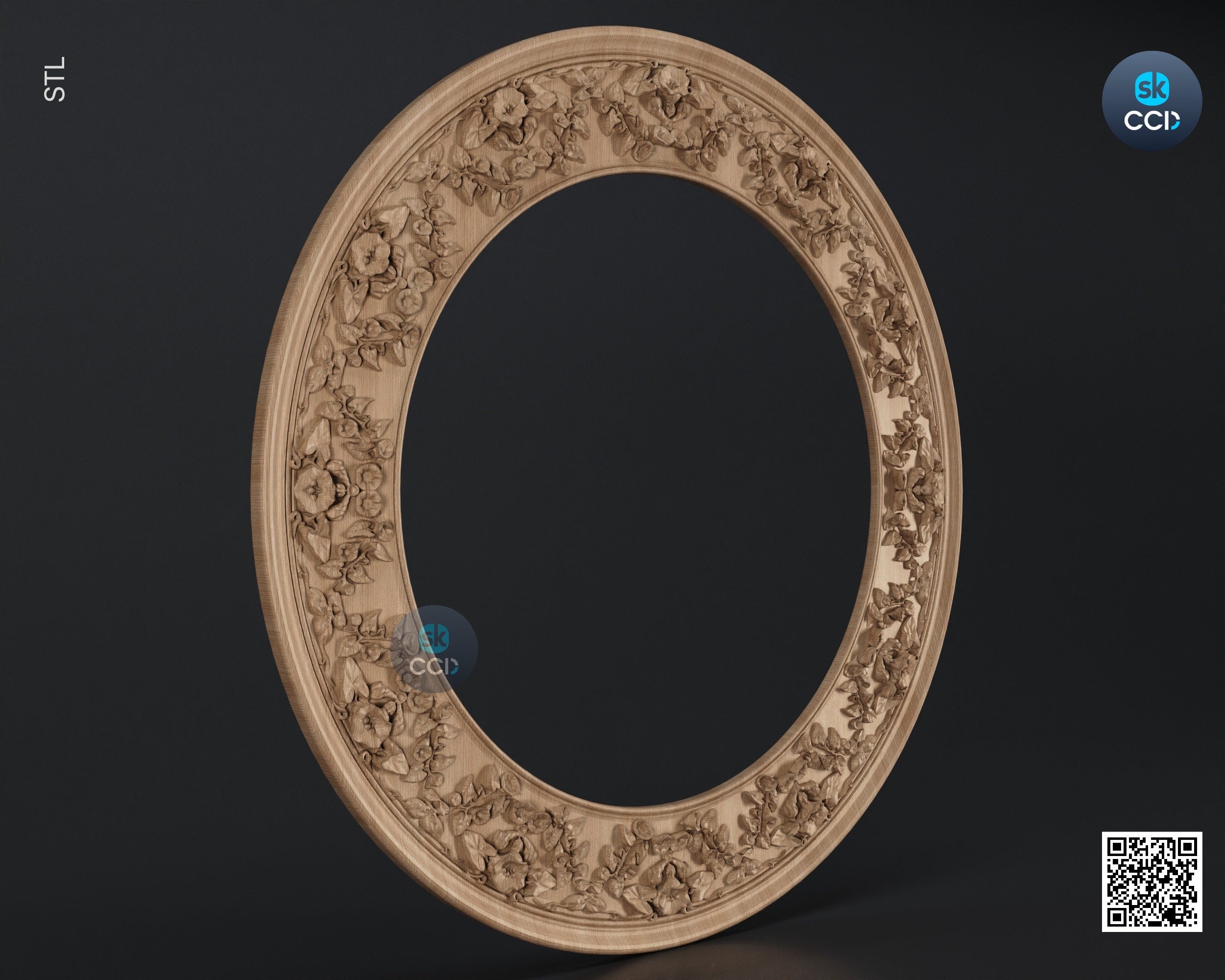 Carved Frame STL 3D Model, Carvign Frame, CNC Router Carving ArtCAM File, CNC files, Wood, Art, Wall Decor SKWF10128