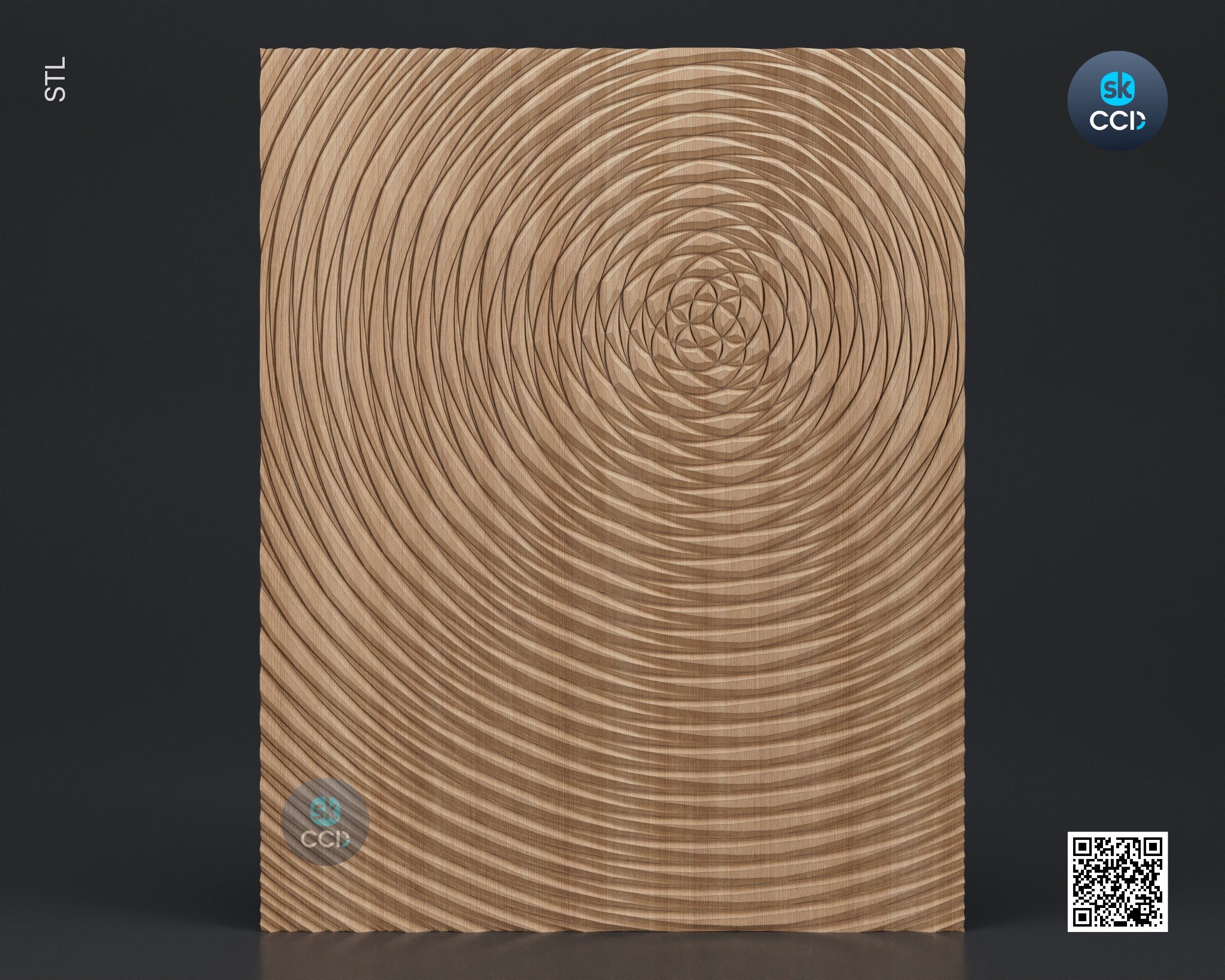 Wood Wall Art, Kaizen STL Model, CNC Router Carving ArtCAM File, Wall Sculpture, Wood Carving, 3D Model