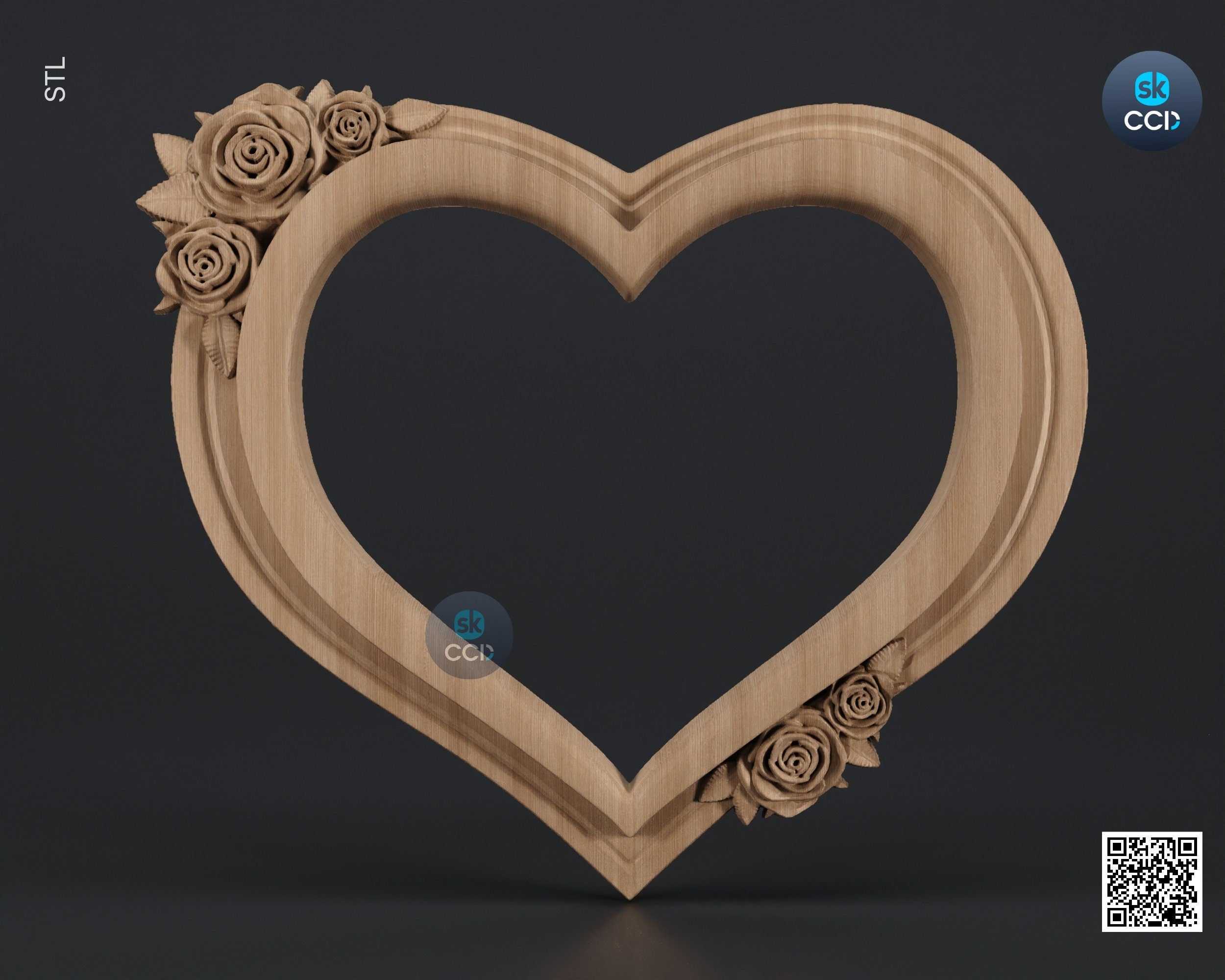 Carved Frame STL 3D Model, Carvign Frame, CNC Router Carving ArtCAM File, CNC files, Wood, Art, Wall Decor SKWF1063