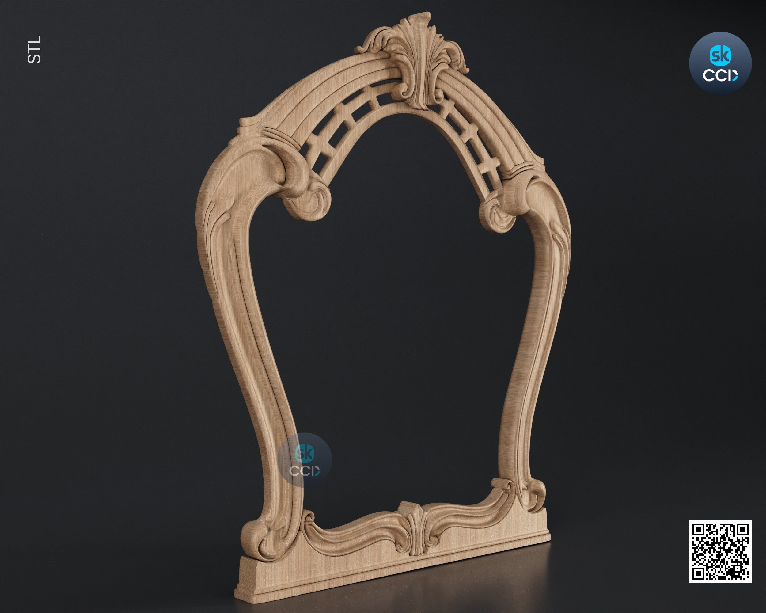 Carved Frame STL 3D Model, Carvign Frame, CNC Router Carving ArtCAM File, CNC files, Wood, Art, Wall Decor SKWF10195