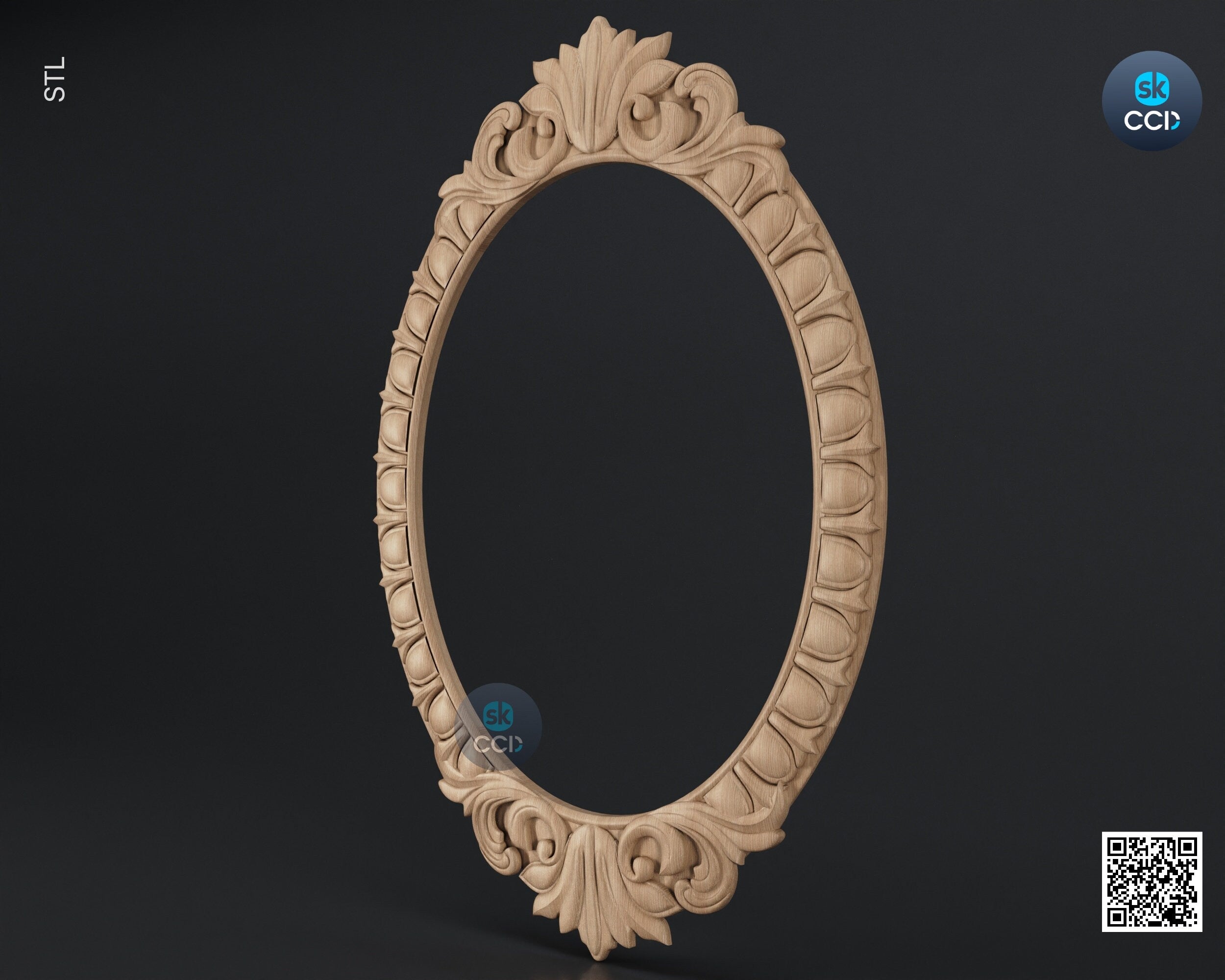 Carved Frame STL 3D Model, Carvign Frame, CNC Router Carving ArtCAM File, CNC files, Wood, Art, Wall Decor SKWF10253