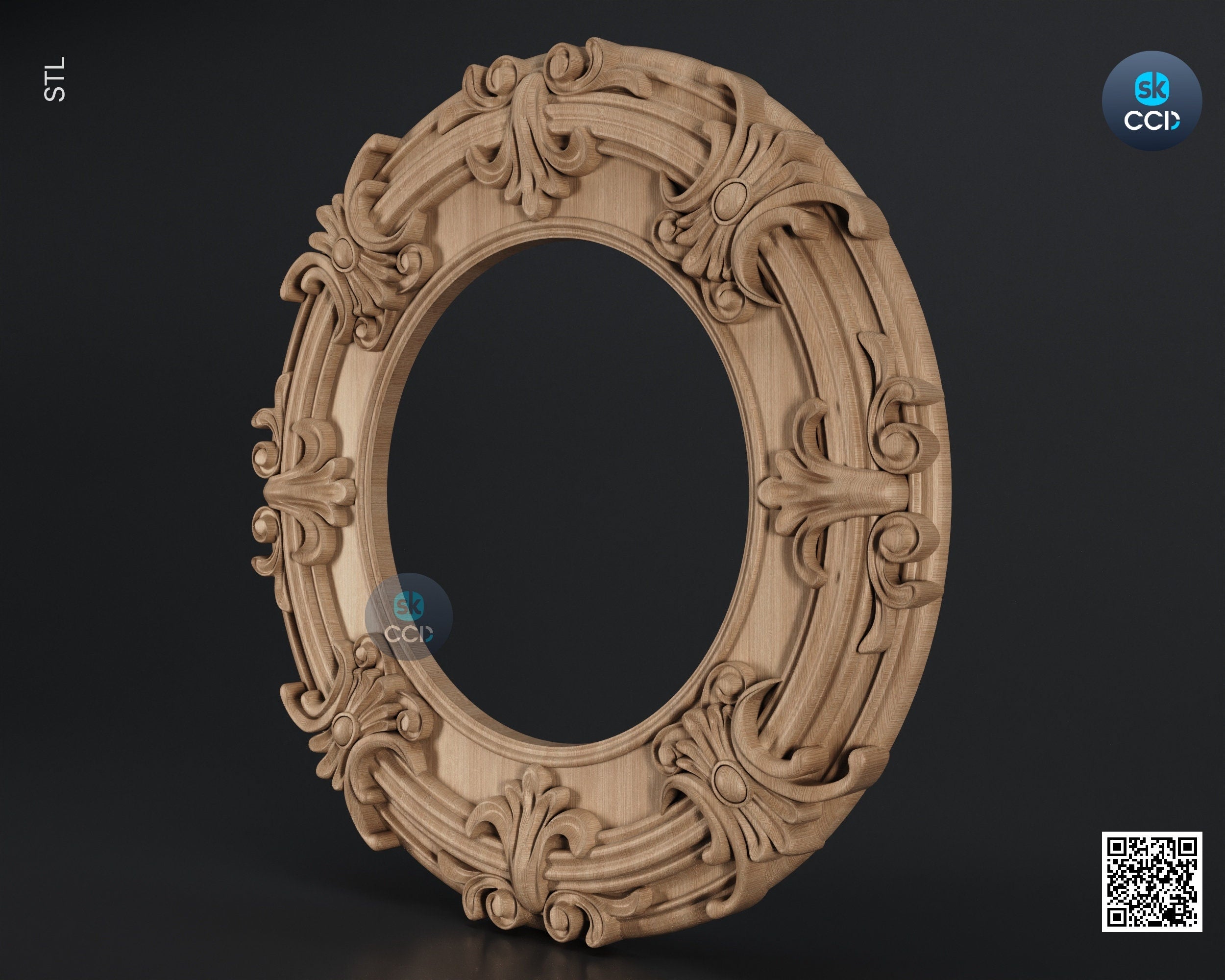 Carved Frame STL 3D Model, Carvign Frame, CNC Router Carving ArtCAM File, CNC files, Wood, Art, Wall Decor SKWF10126