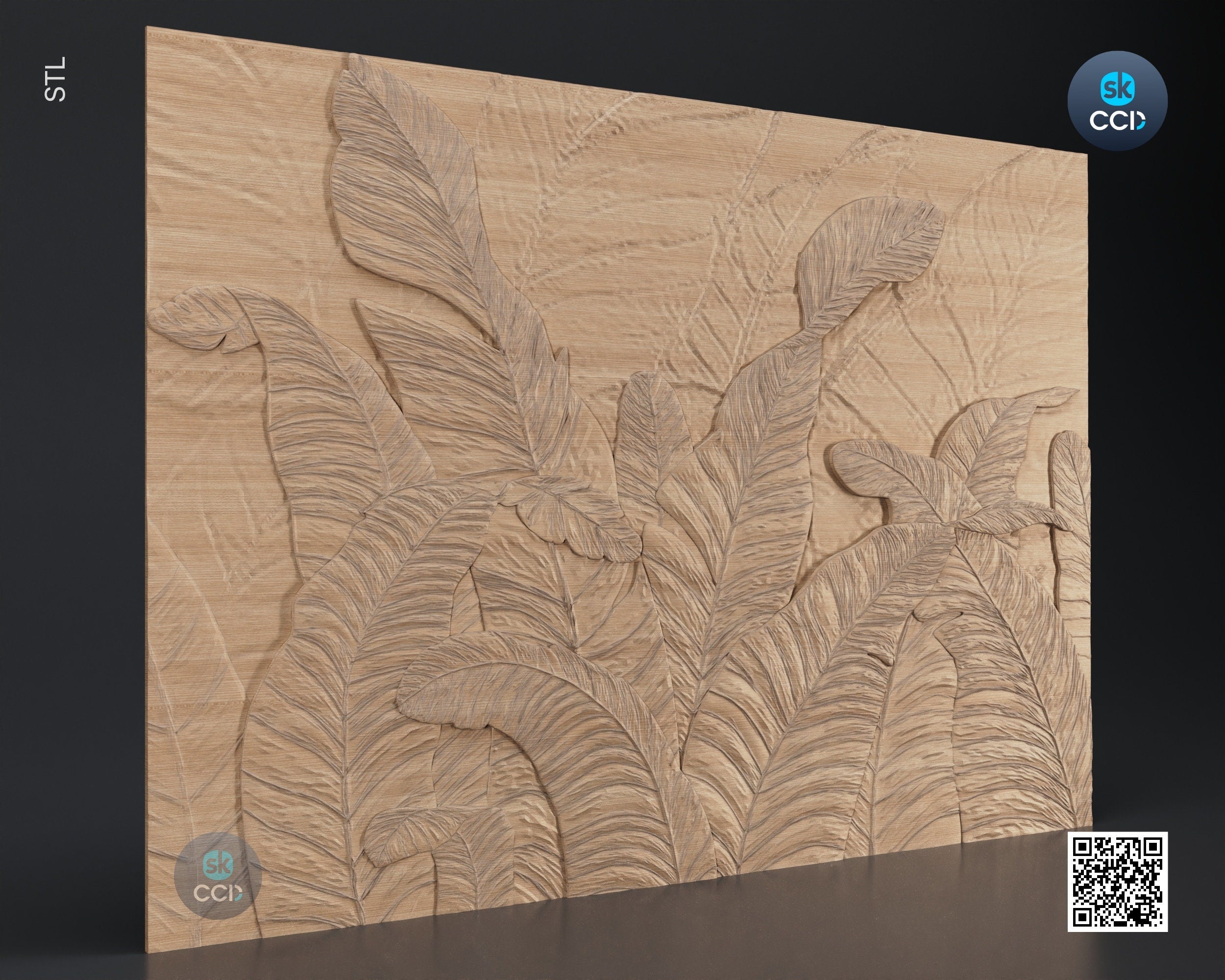 Wood Wall Art, Jungle STL Model, CNC Router Carving ArtCAM File, Wall Sculpture, Wood Carving, 3D Model